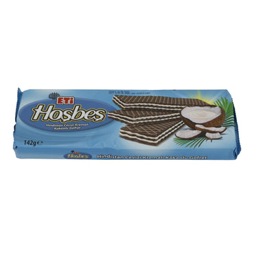Waffeln Eti | Hoşbeş Kakaolu Gofret | Knusprig, mit Kokoscreme | 142 g ETI