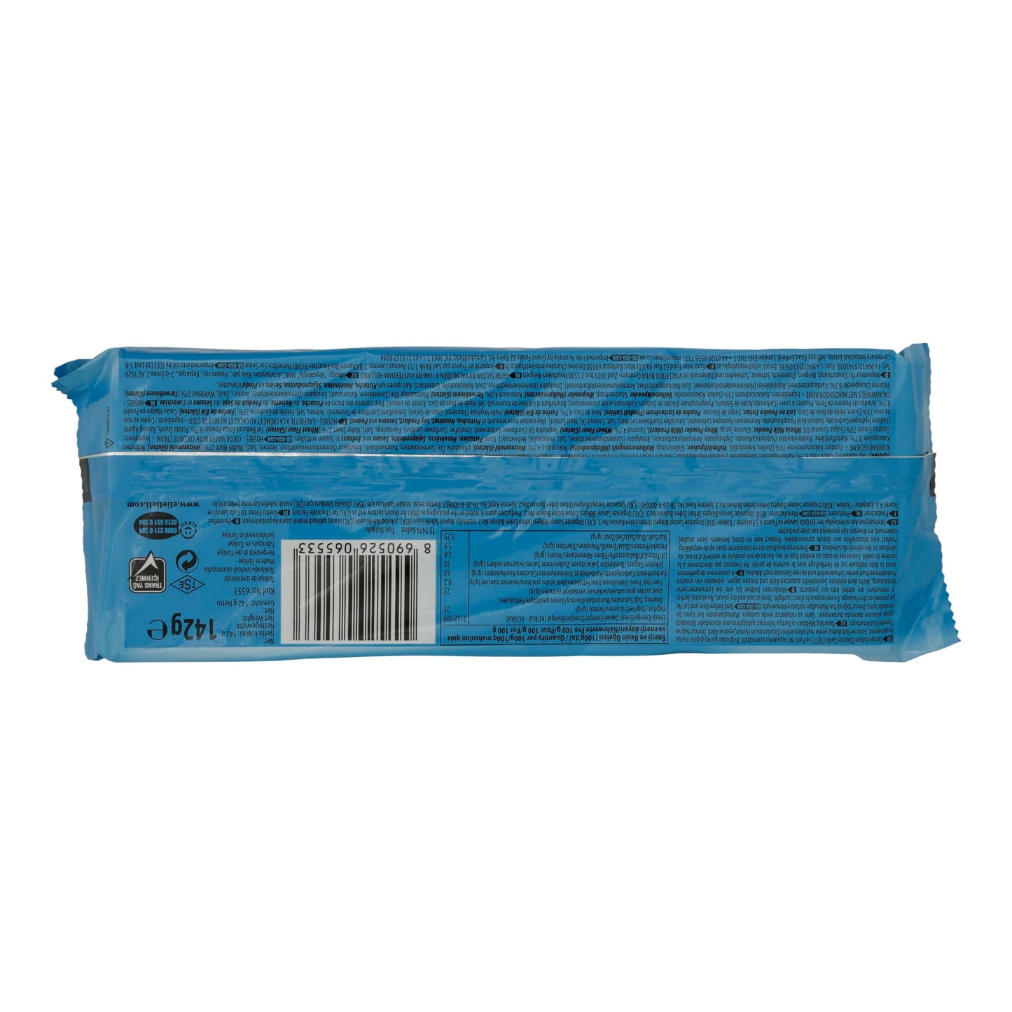 Waffeln Eti | Hoşbeş Kakaolu Gofret | Knusprig, mit Kokoscreme | 142 g ETI