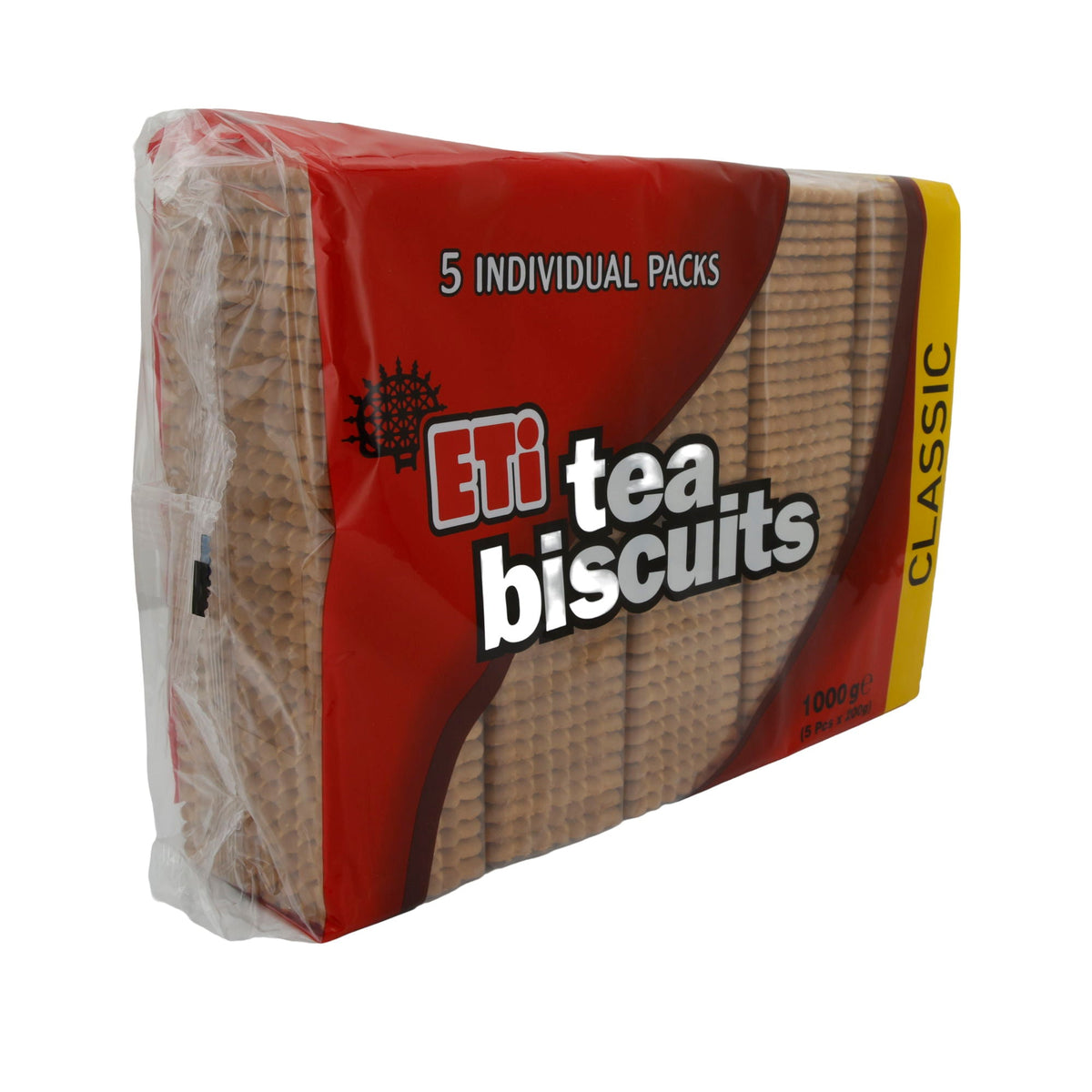 Kekse ETi Tea Biscuits Classic | Gebäck | Weizenmehlkekse im 5er Pack | 1000 g ETI