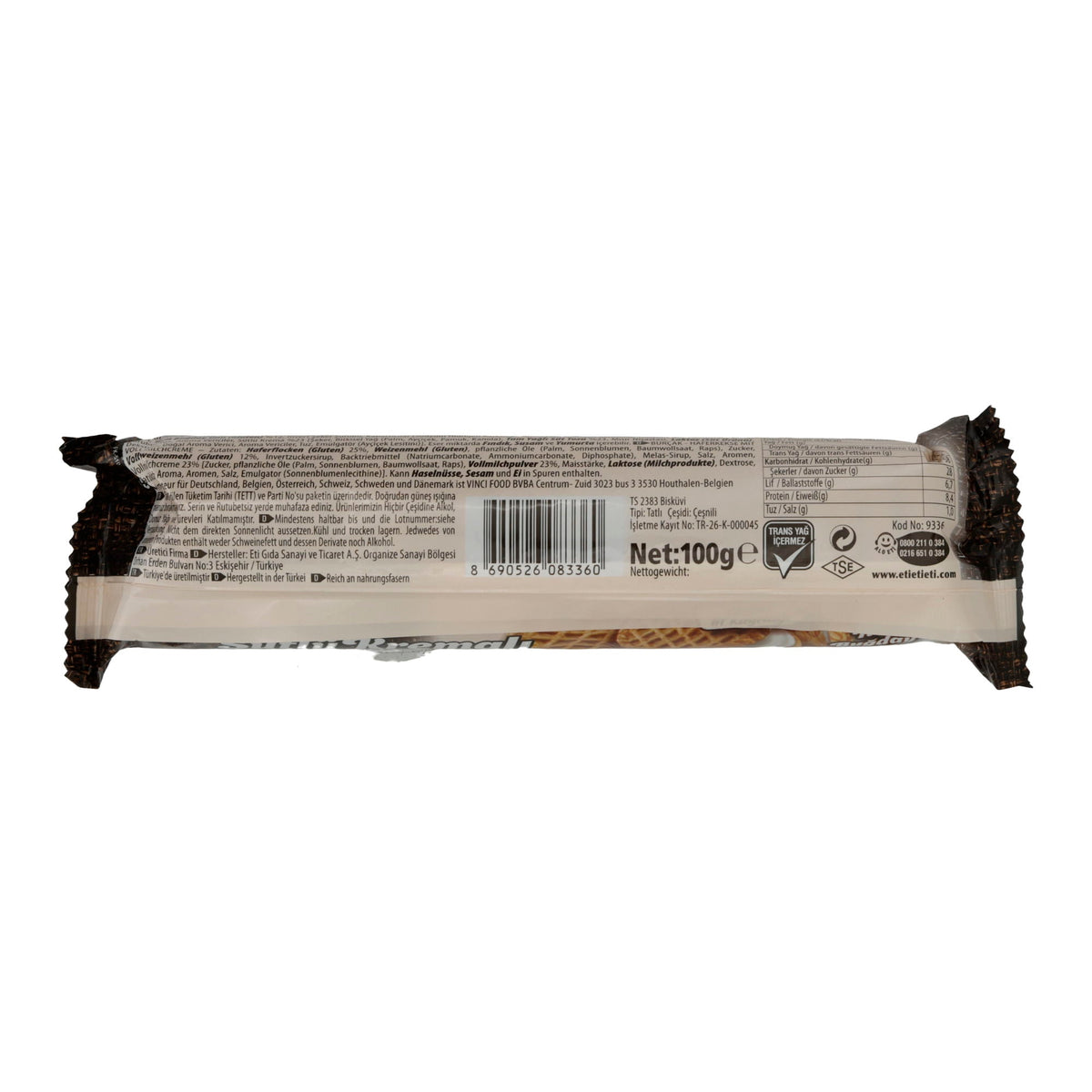 Haferkekse Eti | Burçak Sütlü Kremalı | Knusprig, mit Milchcreme | 100 g ETI