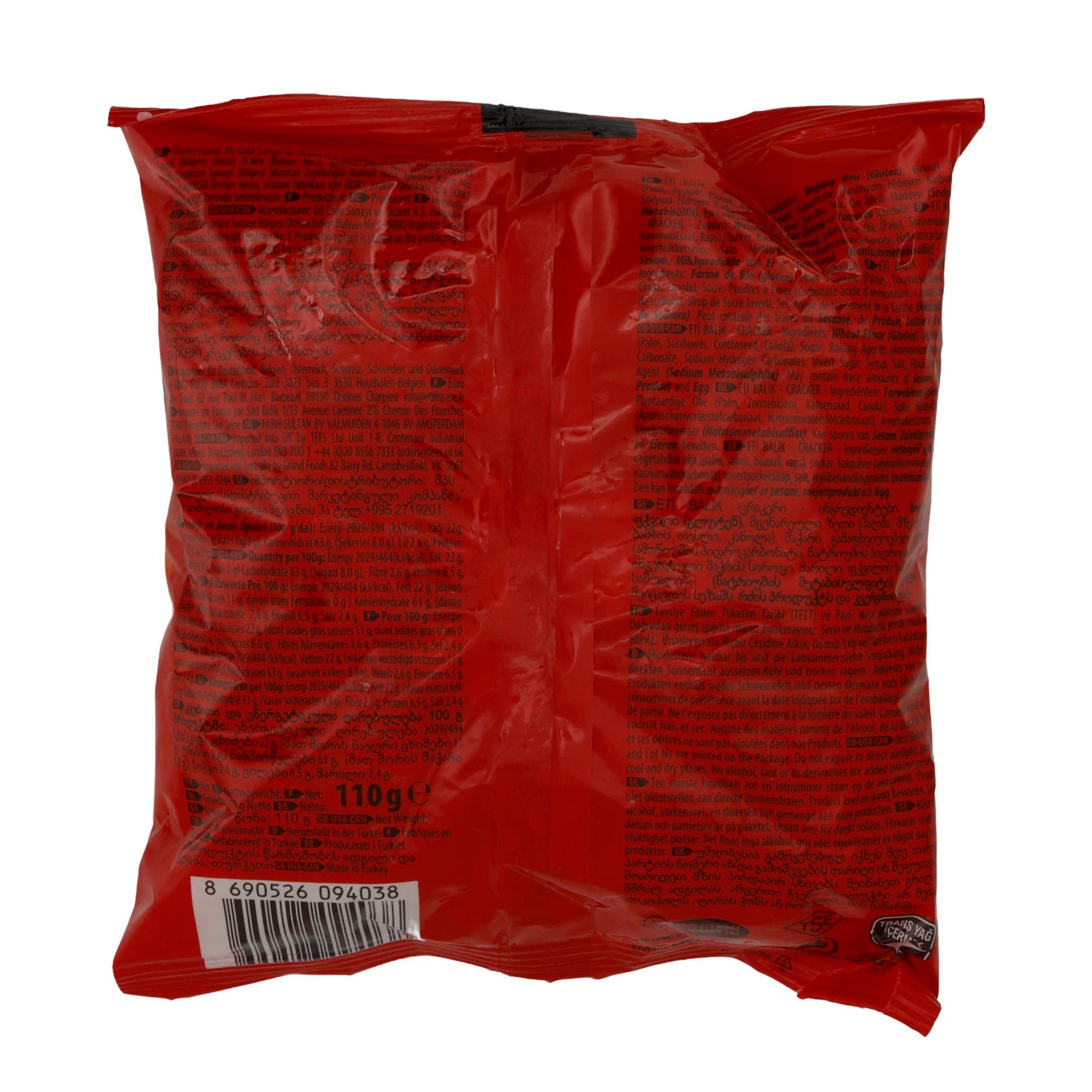 Cracker Eti | Balık Kraker | Croccante, a forma di pesce | 110 g