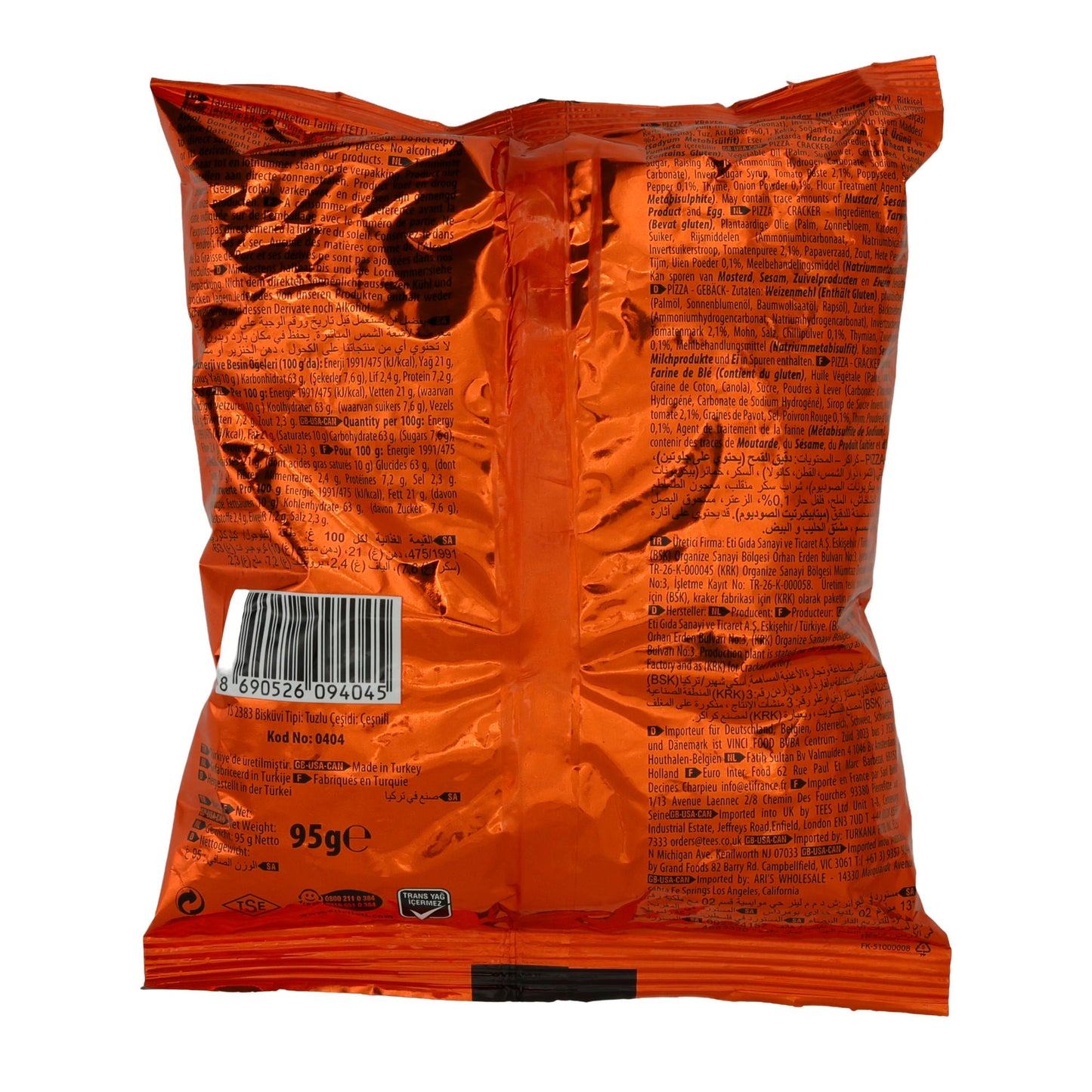 Cracker Eti Pizza Kraker | knusprig | mit herzhaftem Pizzageschmack | 95 g ETI