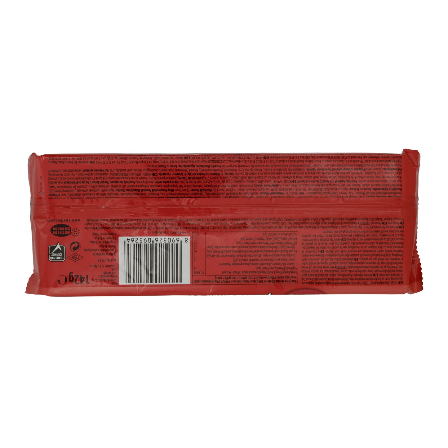 Waffeln ETI Hoşbeş |Gebäck | mit cremiger Erdbeerfüllung | 142 g