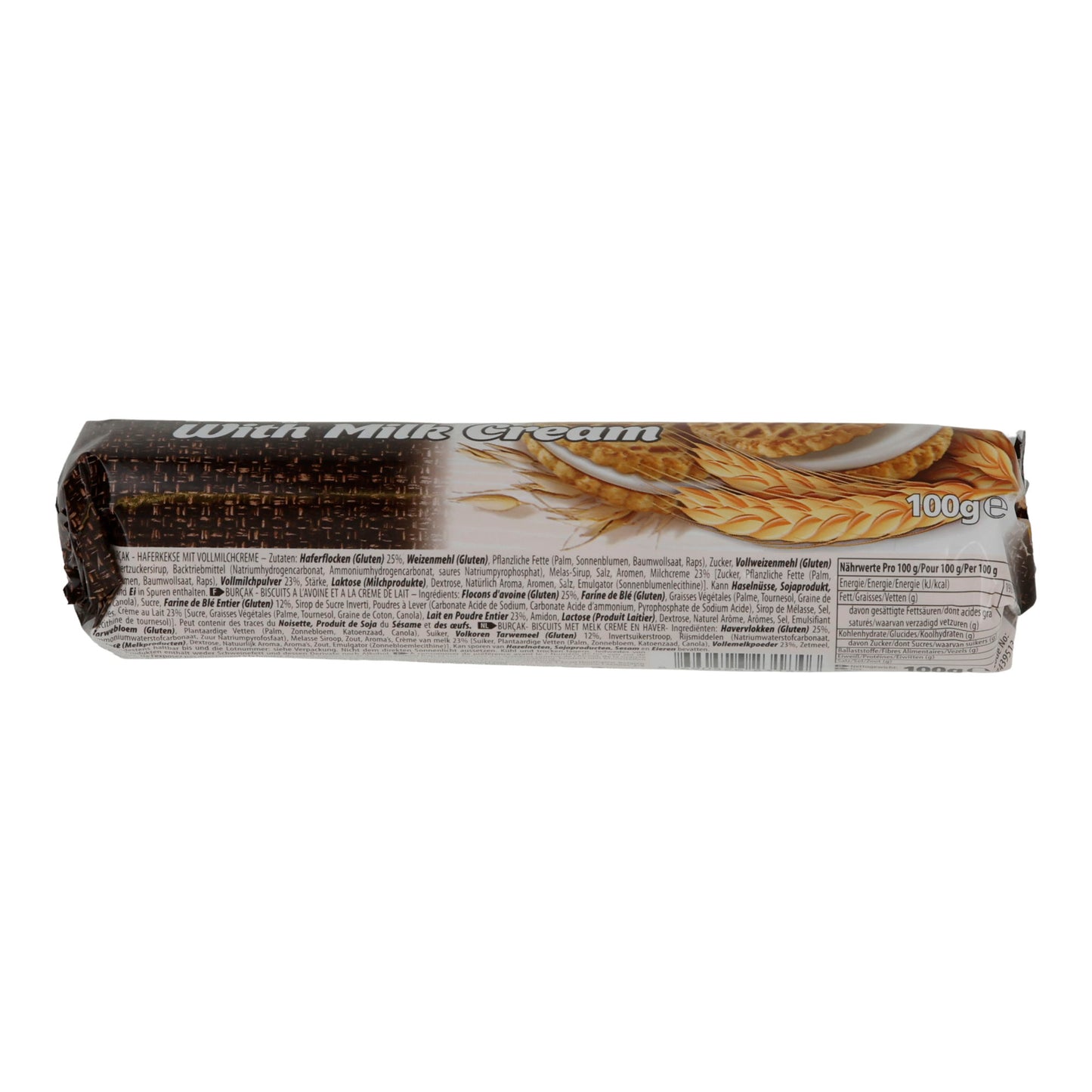 Havermoutkoekjes Eti Burçak | Koekjes | Dubbele koek met volkoren en melkroomvulling | 100 g