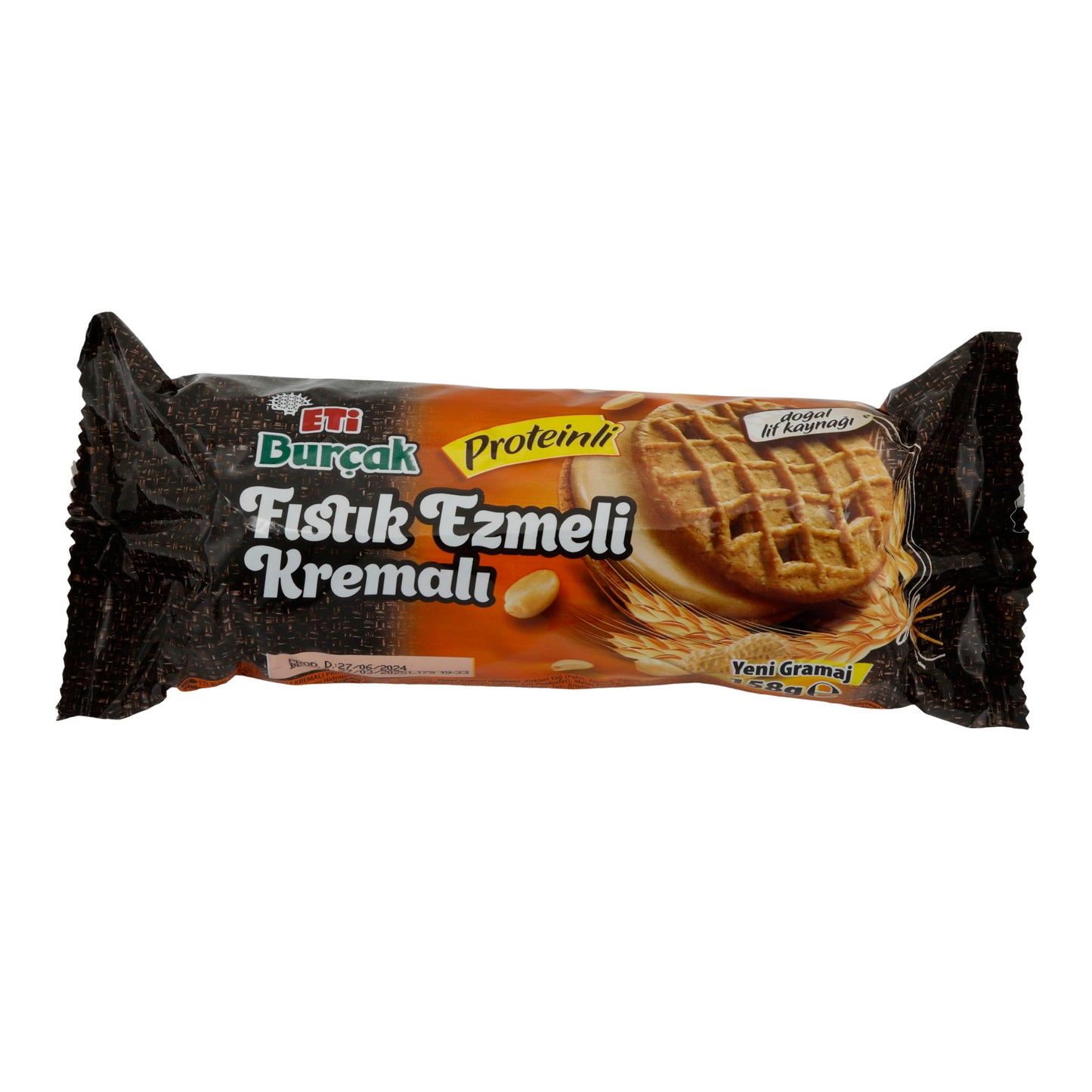 Haferkekse Eti Burçak | Keks | Mit Erdnussbutter-Füllung | 158 g