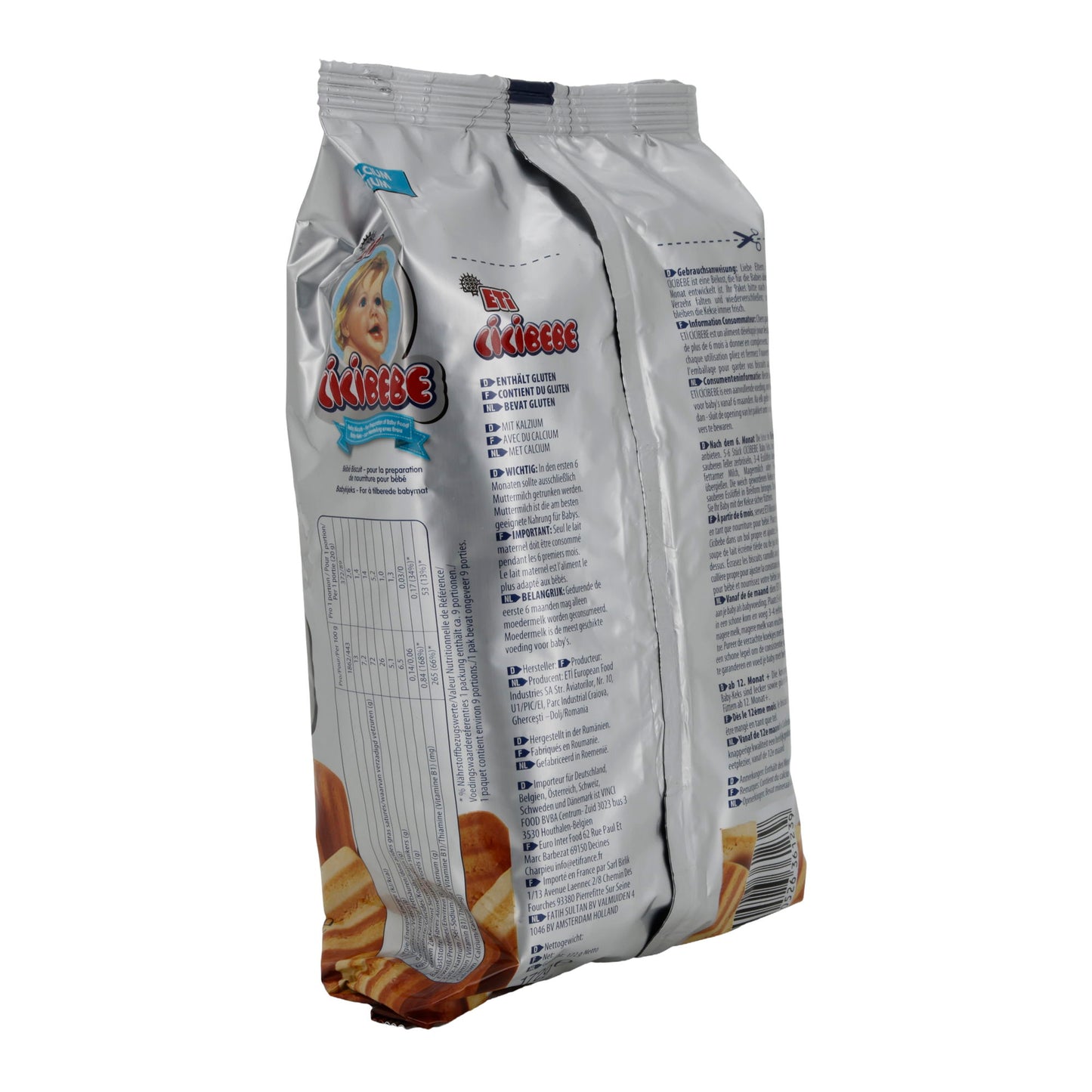 Baby biscuits ETi Cicibebe | Baby food | enriched with calcium | 172 g