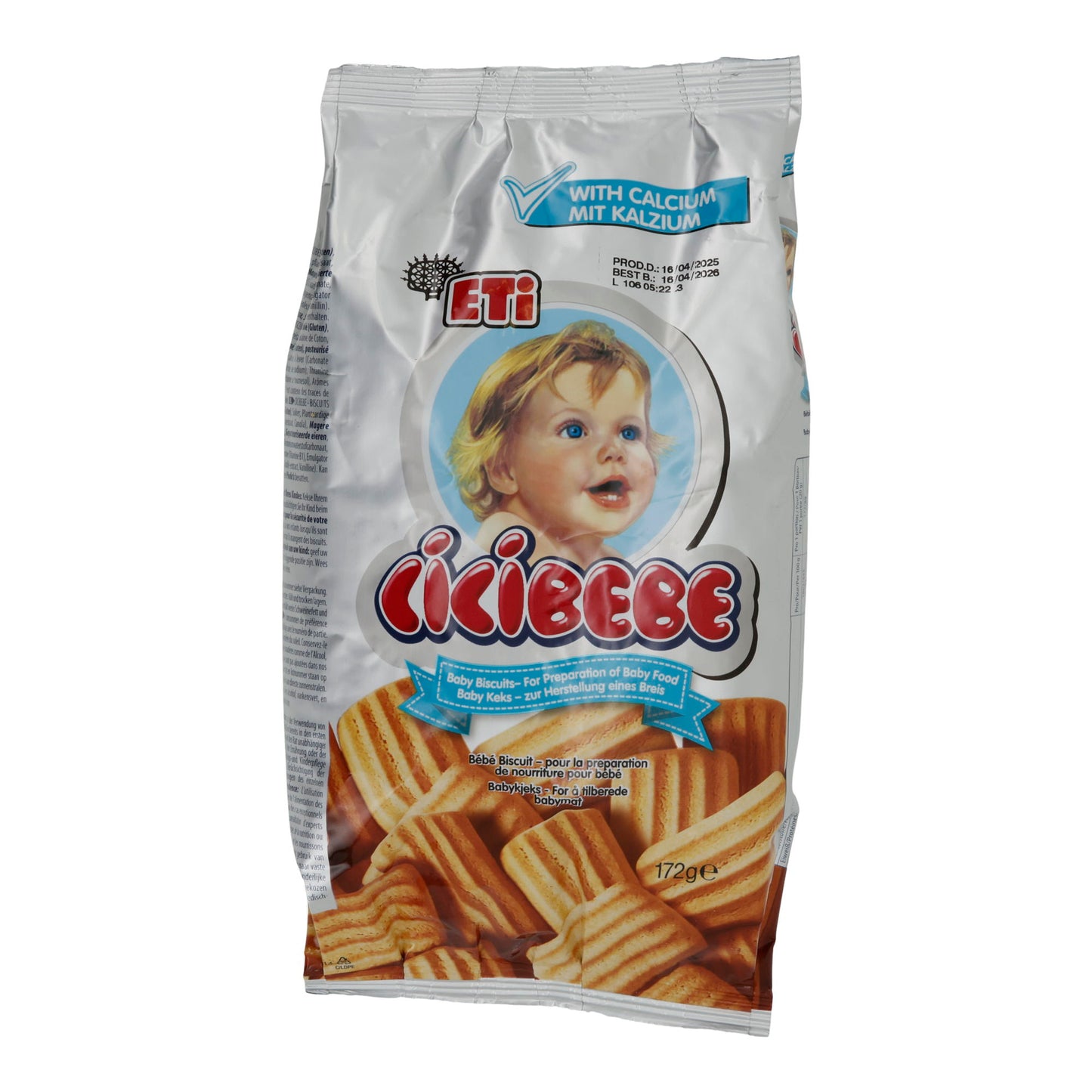 Baby biscuits ETi Cicibebe | Baby food | enriched with calcium | 172 g