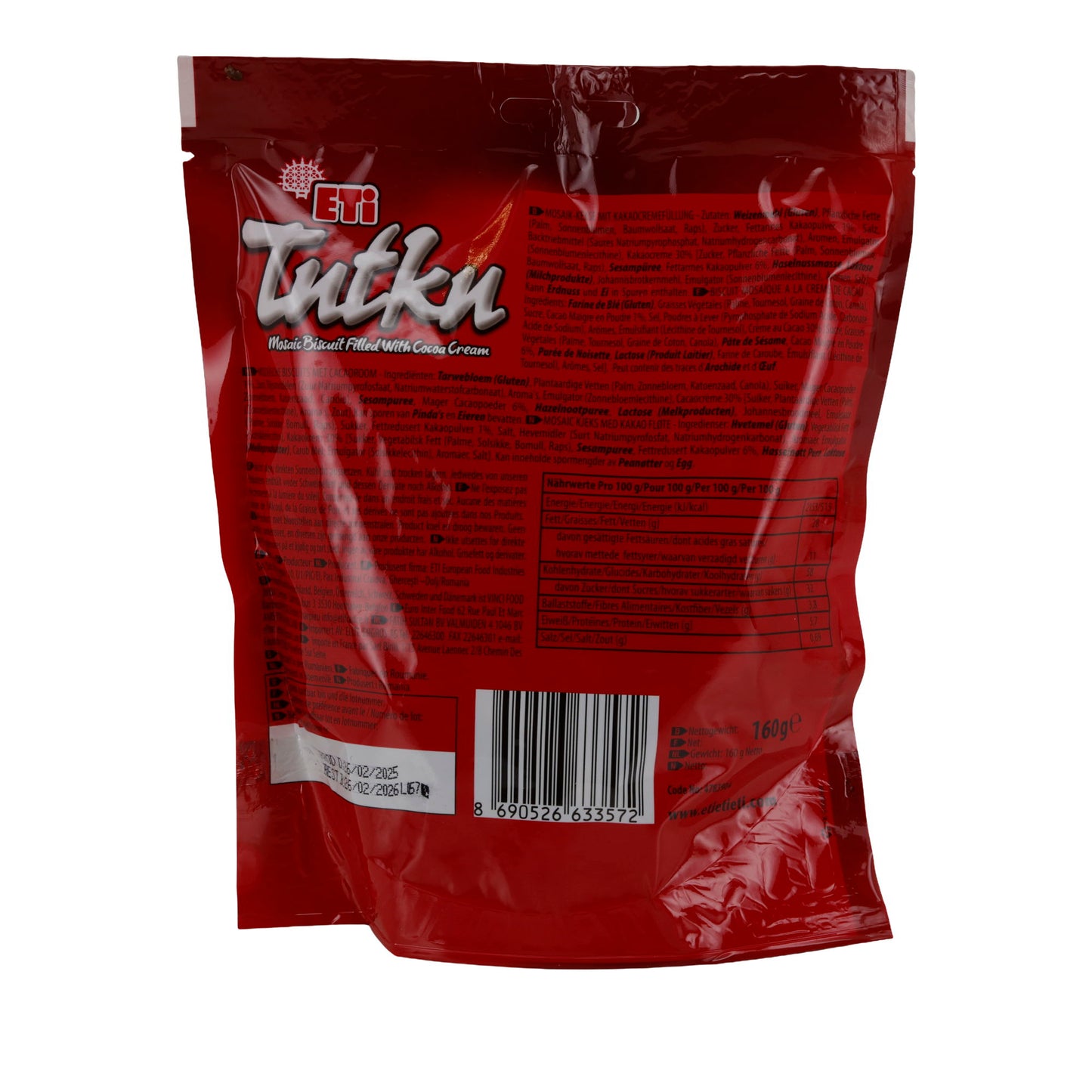 Mosaic Cookies Eti Tutku | Cookies | with Cocoa Cream Filling | 160 g