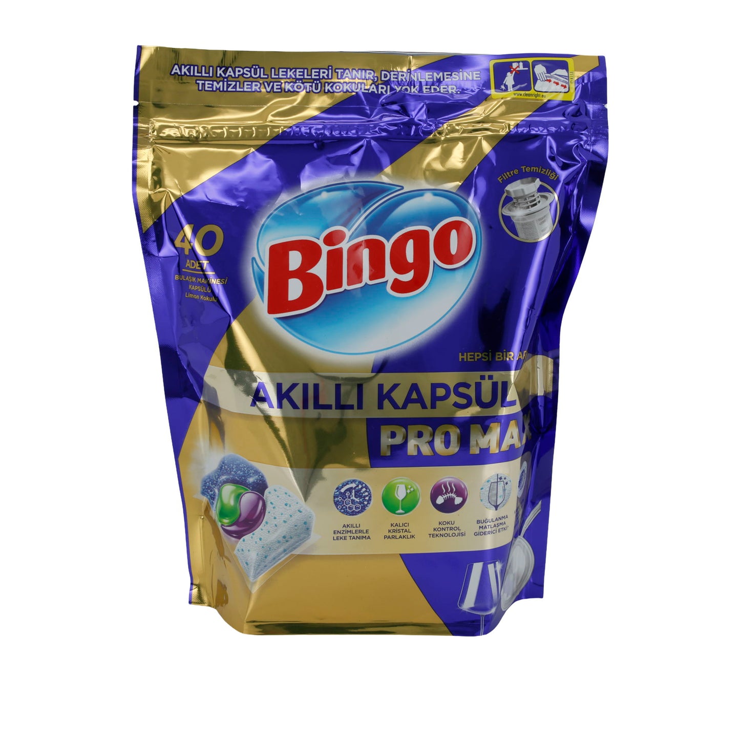 Spülmaschinen-Tabs Bingo | Tabs | Akıllı Kapsül Pro Max | 40 Stück