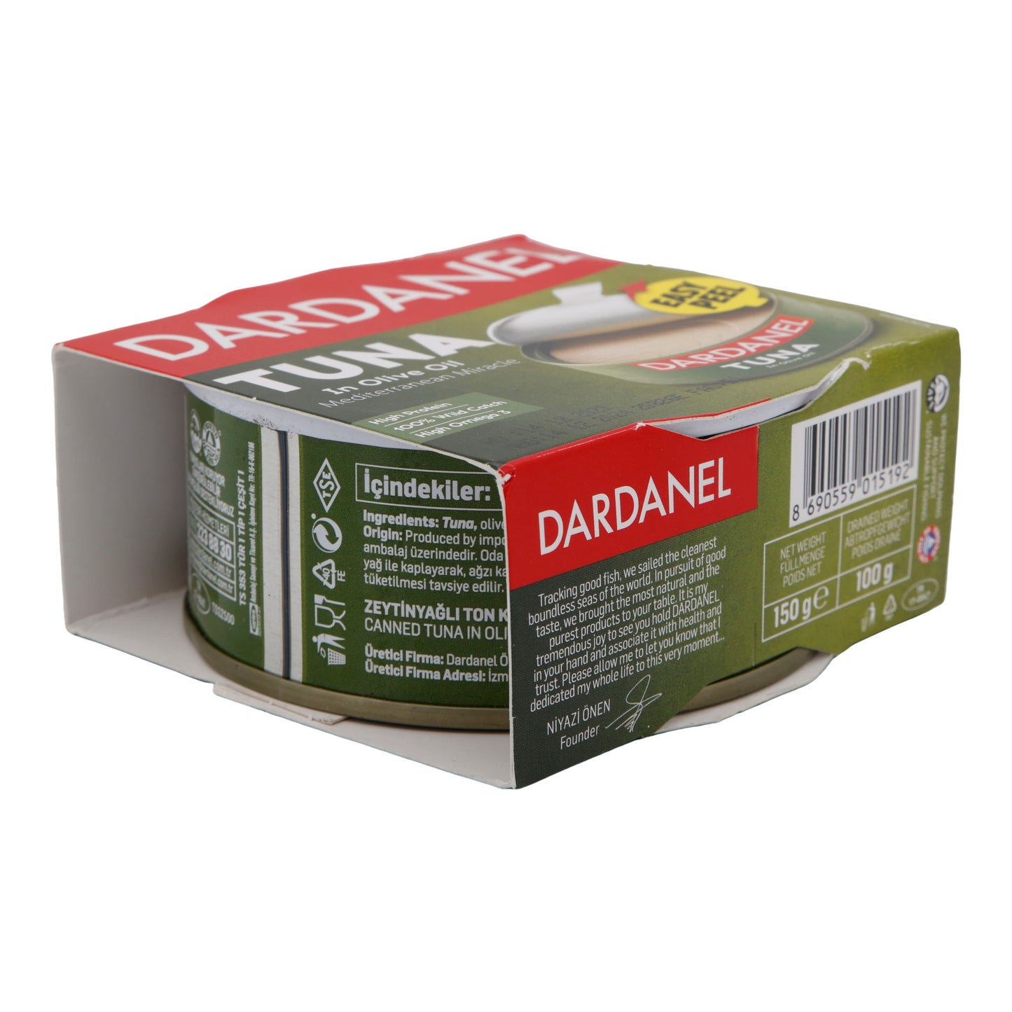 Thunfisch Dardanel | Fisch | In Olivenöl, 100% Wildfang, reich an Omega-3 | 150g