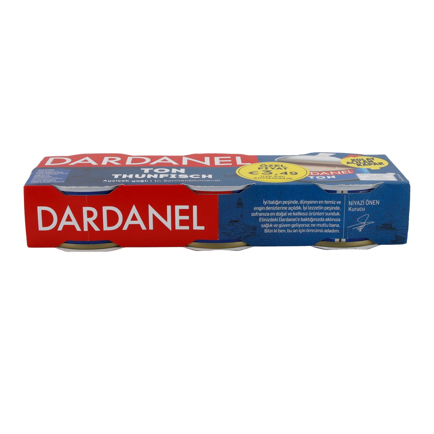 Thunfisch Dardanel | In Sonnenblumenöl | 3 x 75 g Packung