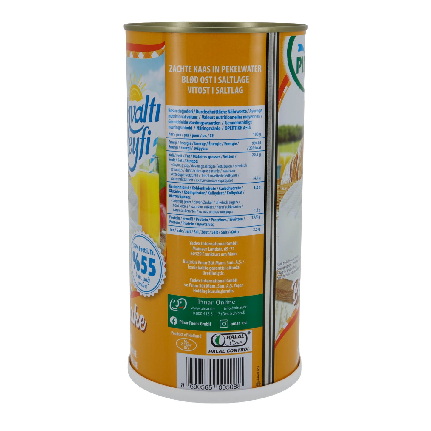 Weichkäse Pınar Kahvaltı Keyfi | Weißkäse in Salzlake | 55 % Fett i. Tr. | 1500 g