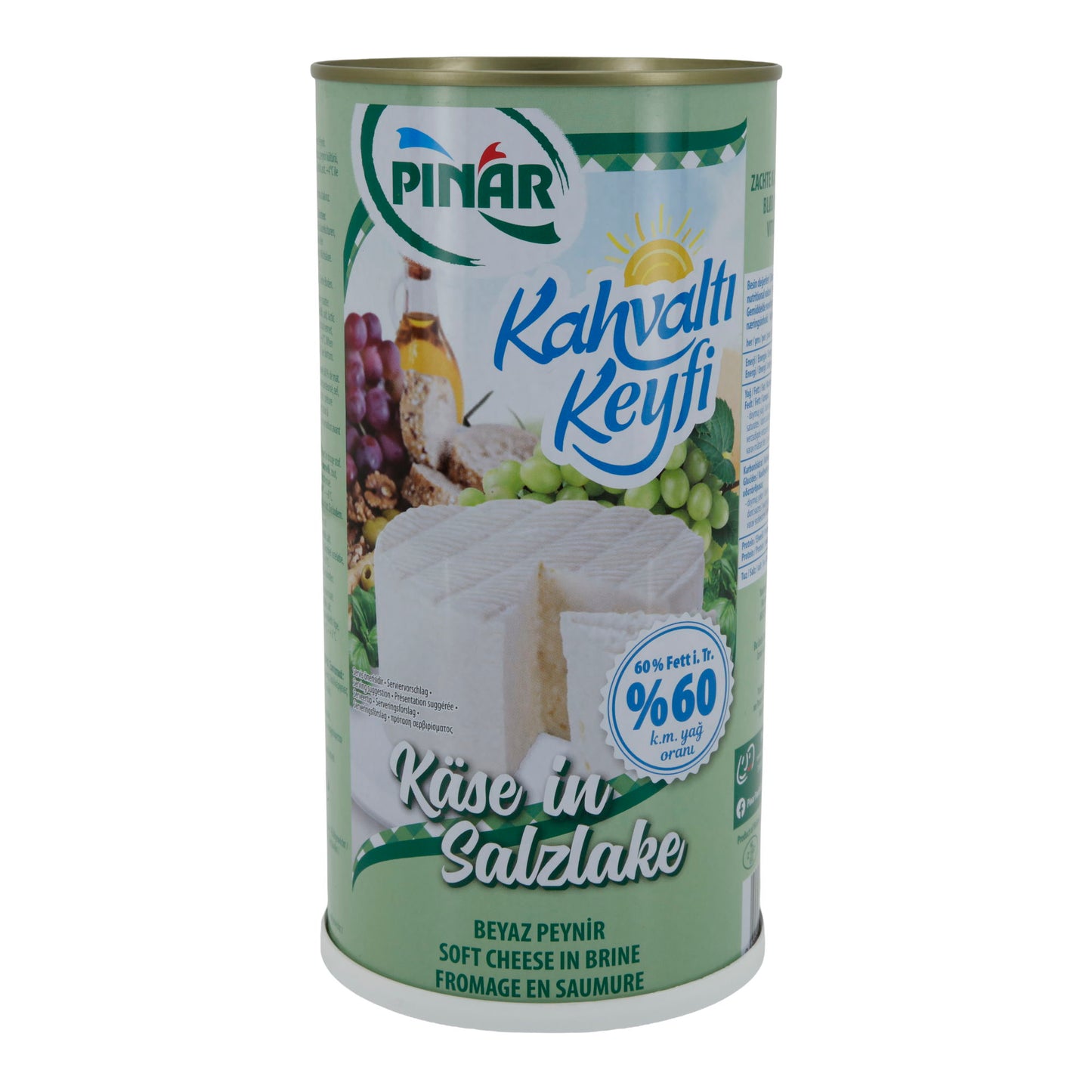 Weichkäse Pınar Kahvaltı Keyfi | Weichkäse in Salzlake | Mit 60 % Fett i. Tr. | 1500 g