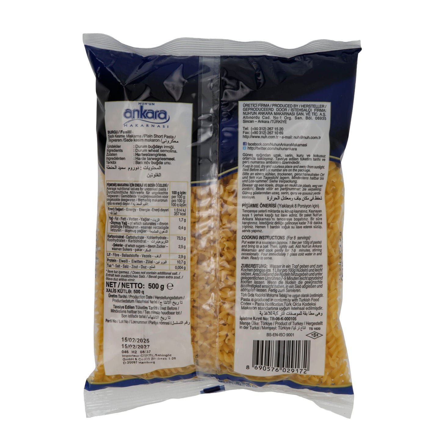 Teigwaren Ankara Makarna Bamya | Nudeln | türkisch | 500 g Packung NUHUN ANKARA