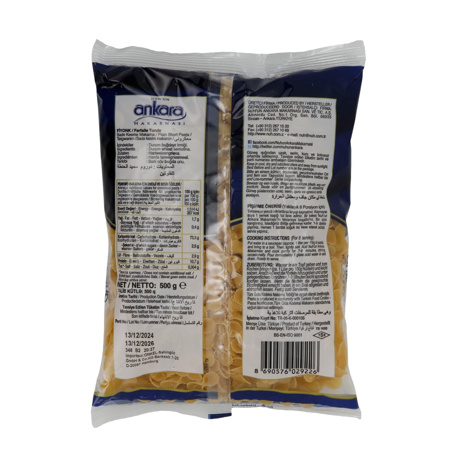 Teigwaren Ankara Fiyonk | Nudeln | Pasta | 500 g NUHUN ANKARA