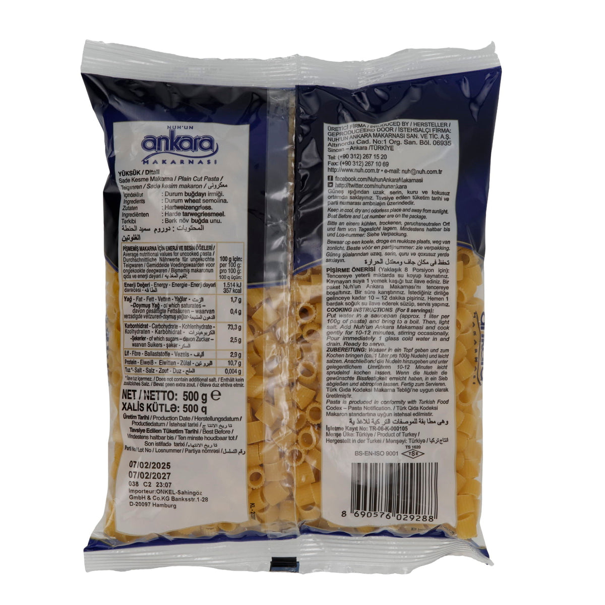 Pasta Ankara Burgu | Teigwaren | Nudeln | 500 g NUHUN ANKARA