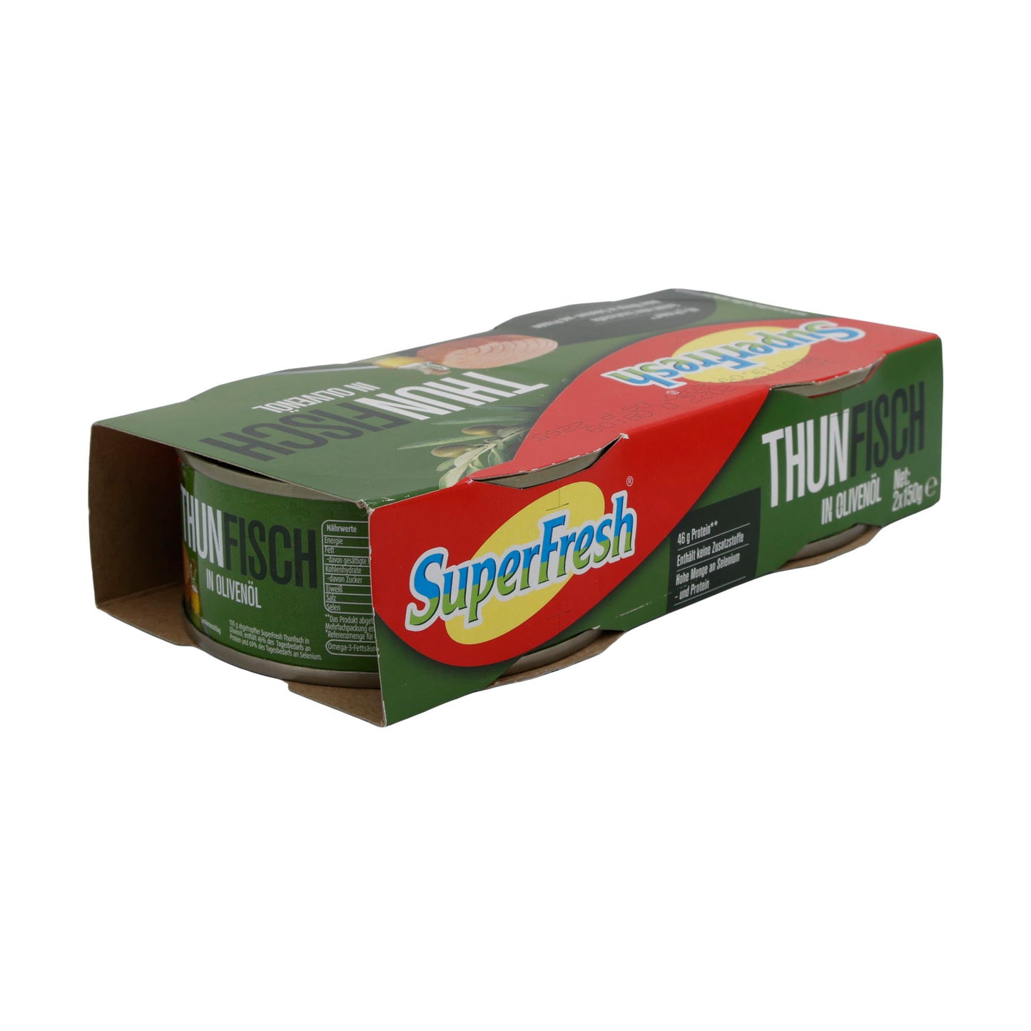 Fisch SuperFresh | Thunfisch in Olivenöl | Proteinreich & Omega-3-Quelle | 2 x 150 g