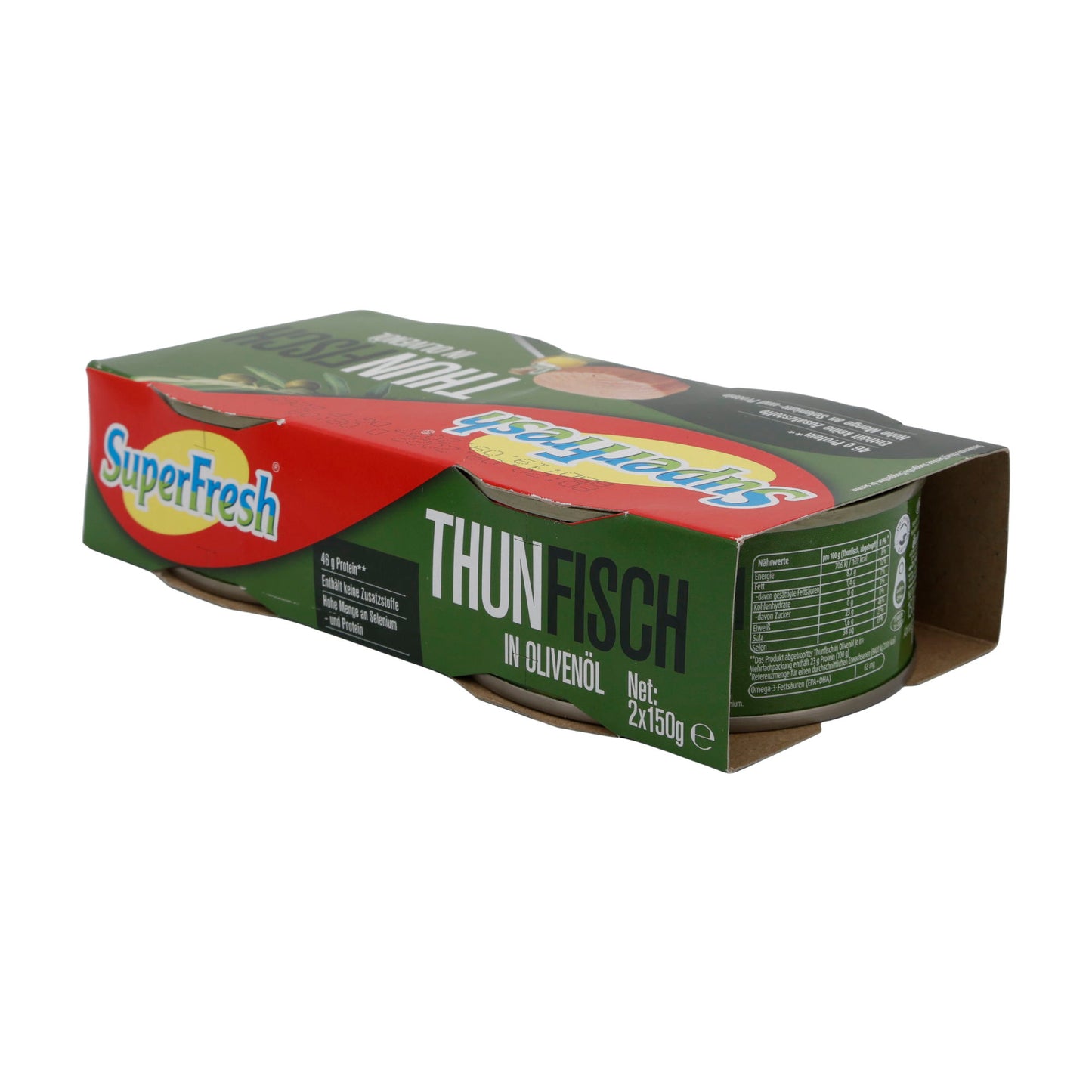 Fisch SuperFresh | Thunfisch in Olivenöl | Proteinreich & Omega-3-Quelle | 2 x 150 g