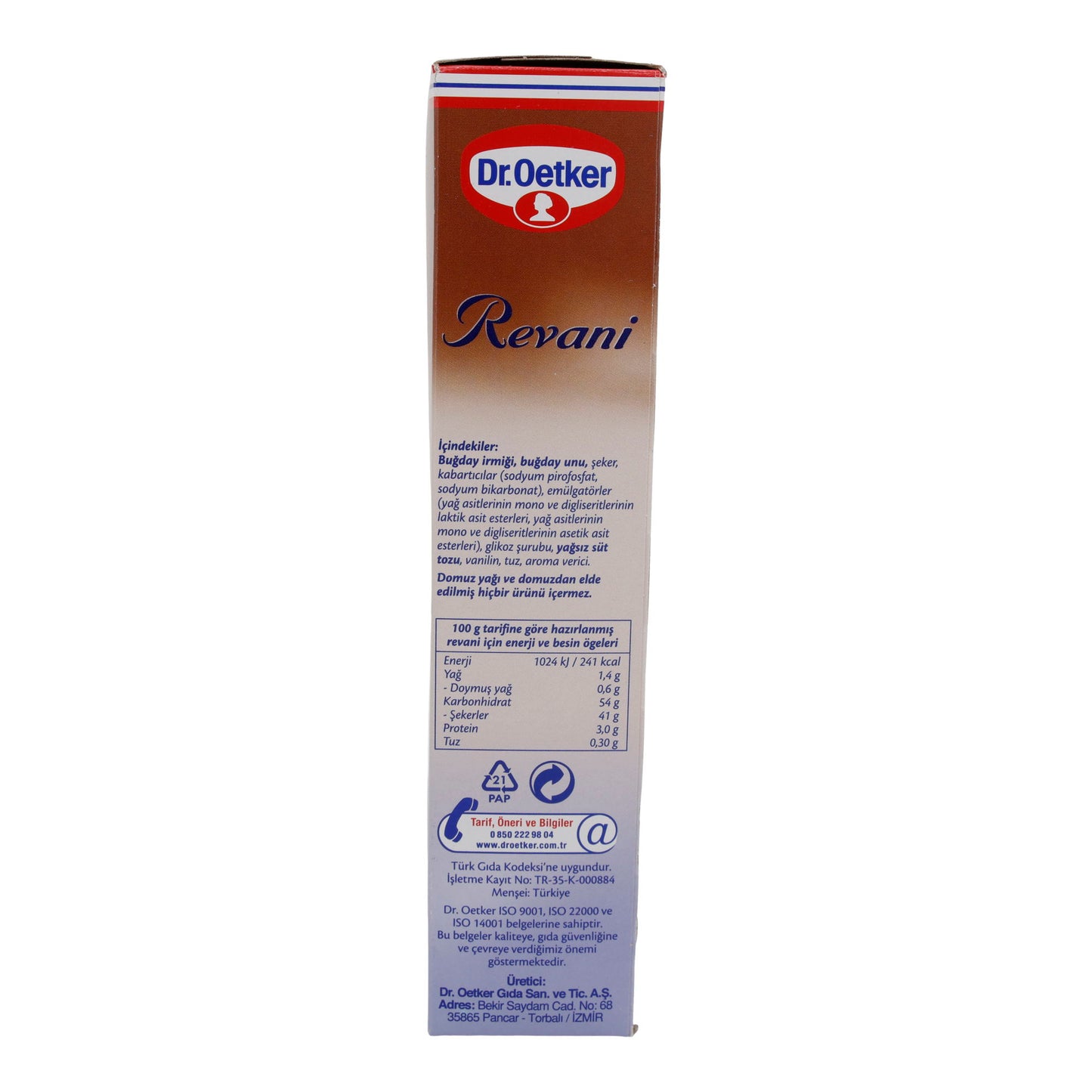 Bakmix Dr. Oetker | Revani | Traditioneel Turks dessert | 500 g