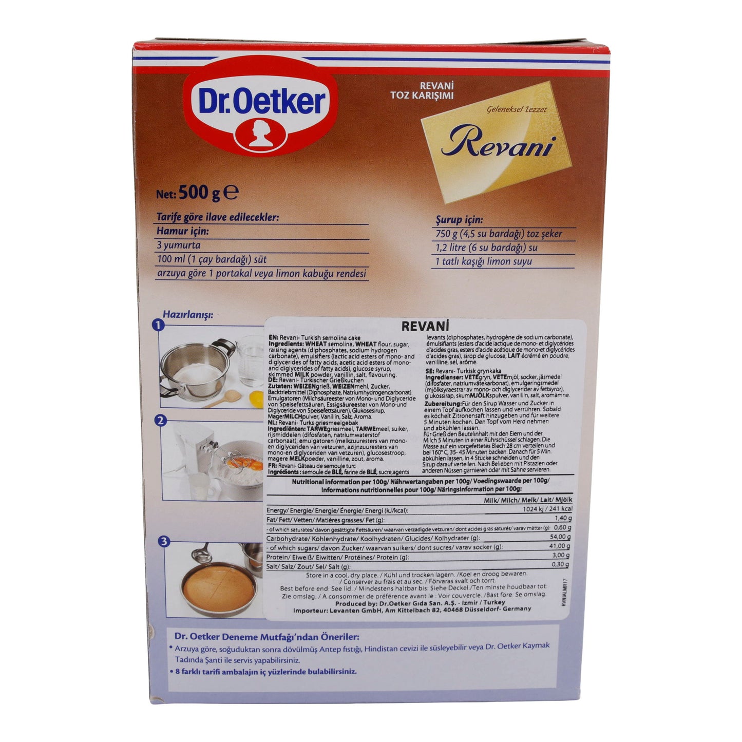 Bakmix Dr. Oetker | Revani | Traditioneel Turks dessert | 500 g