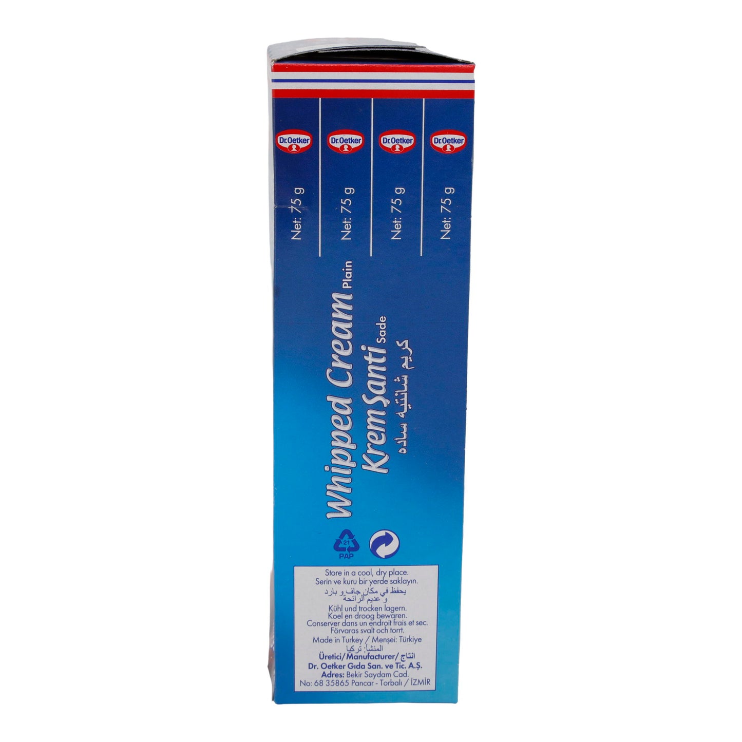 Crème fouettée Dr. Oetker | Whipped Cream (Krem Şanti) | Crémeuse, pour desserts & gâteaux | 300 g