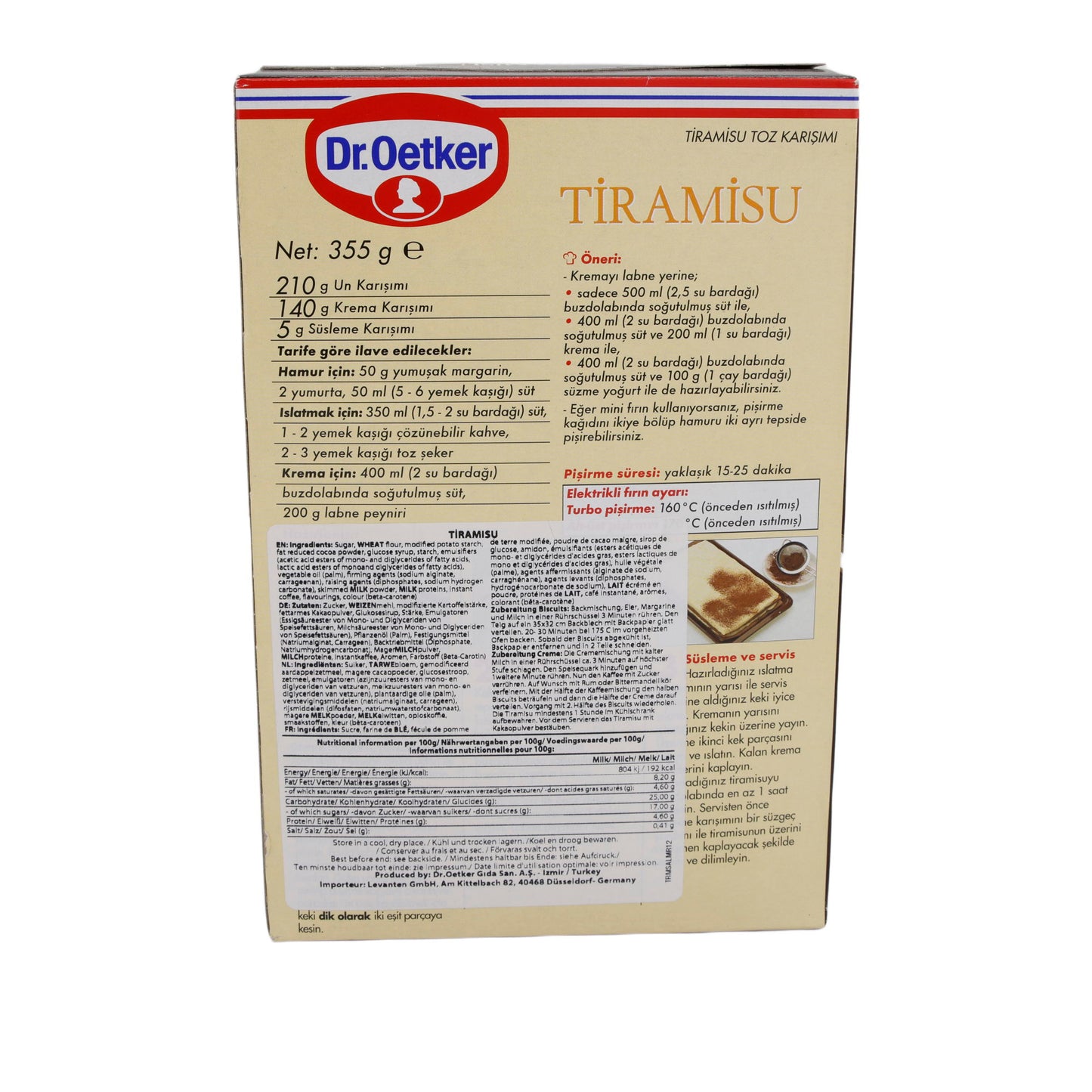 Tiramisu-Set Dr. Oetker | Tiramisu-Set | Einfach, italienischer Genuss | 355 g