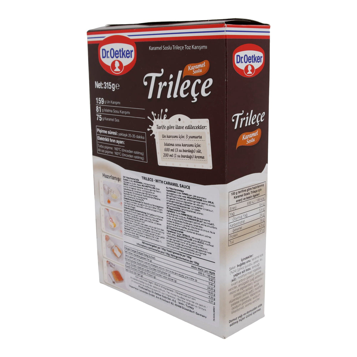 Dessert Dr. Oetker | Trileçe mit Karamellsoße | Orientalisches Dessert mit Karamellveredelung | 315 g DR. OETKER