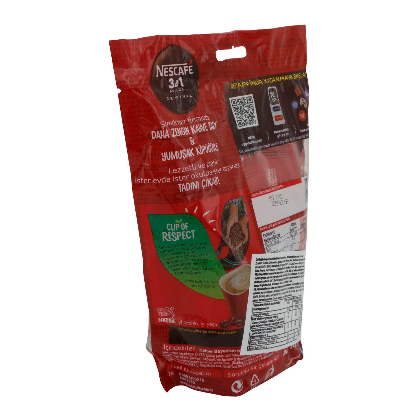 Instantkaffee NESCAFÉ | 3in1 Original | 10er Pack, reichhaltiger Geschmack & weiche Schaumkrone | 175 g