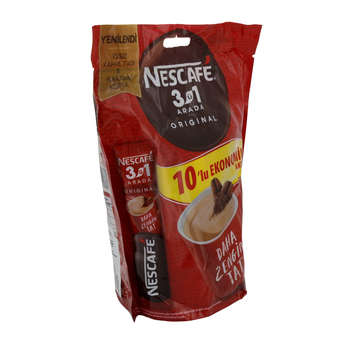 Instantkaffee NESCAFÉ | 3in1 Original | 10er Pack, reichhaltiger Geschmack & weiche Schaumkrone | 175 g