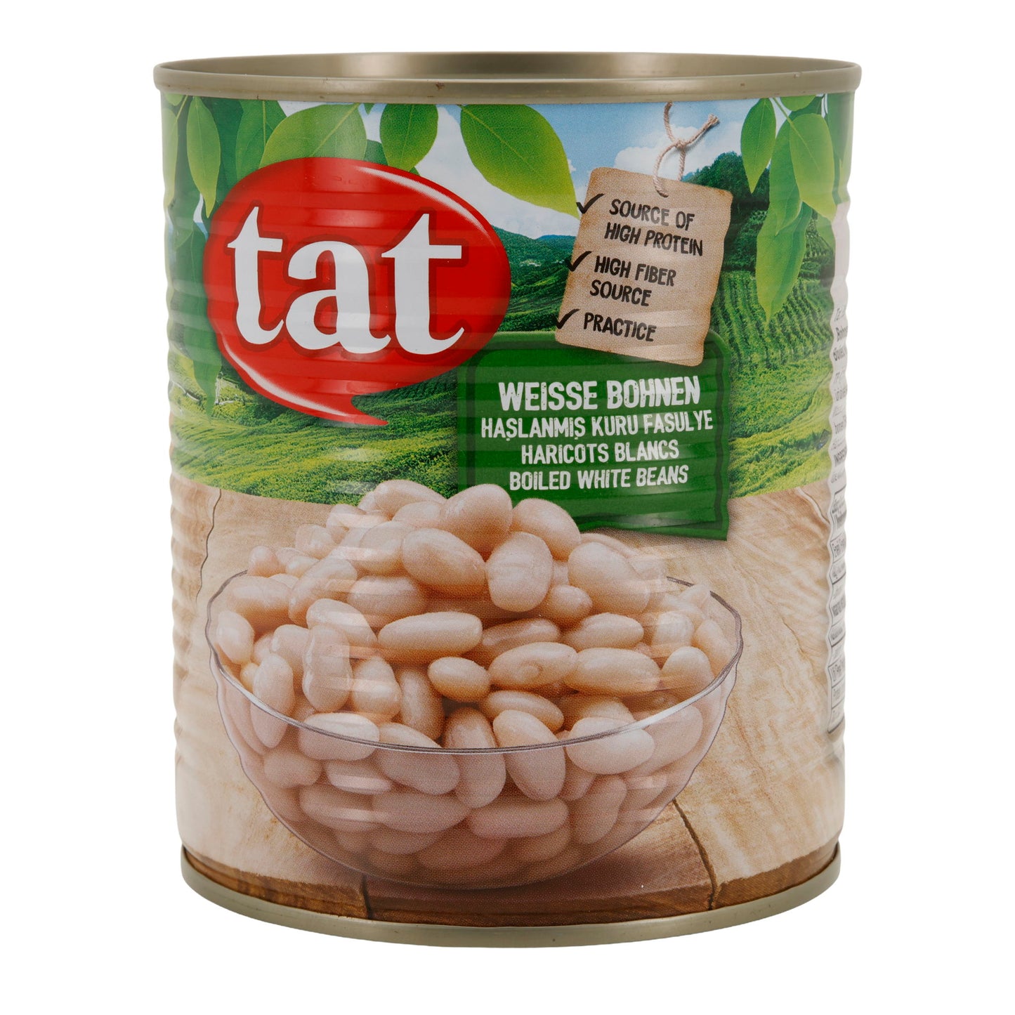Gekochte Weiße Bohnen TAT | Hülsenfrüchte | Proteinreich & ballaststoffreich | 800 g