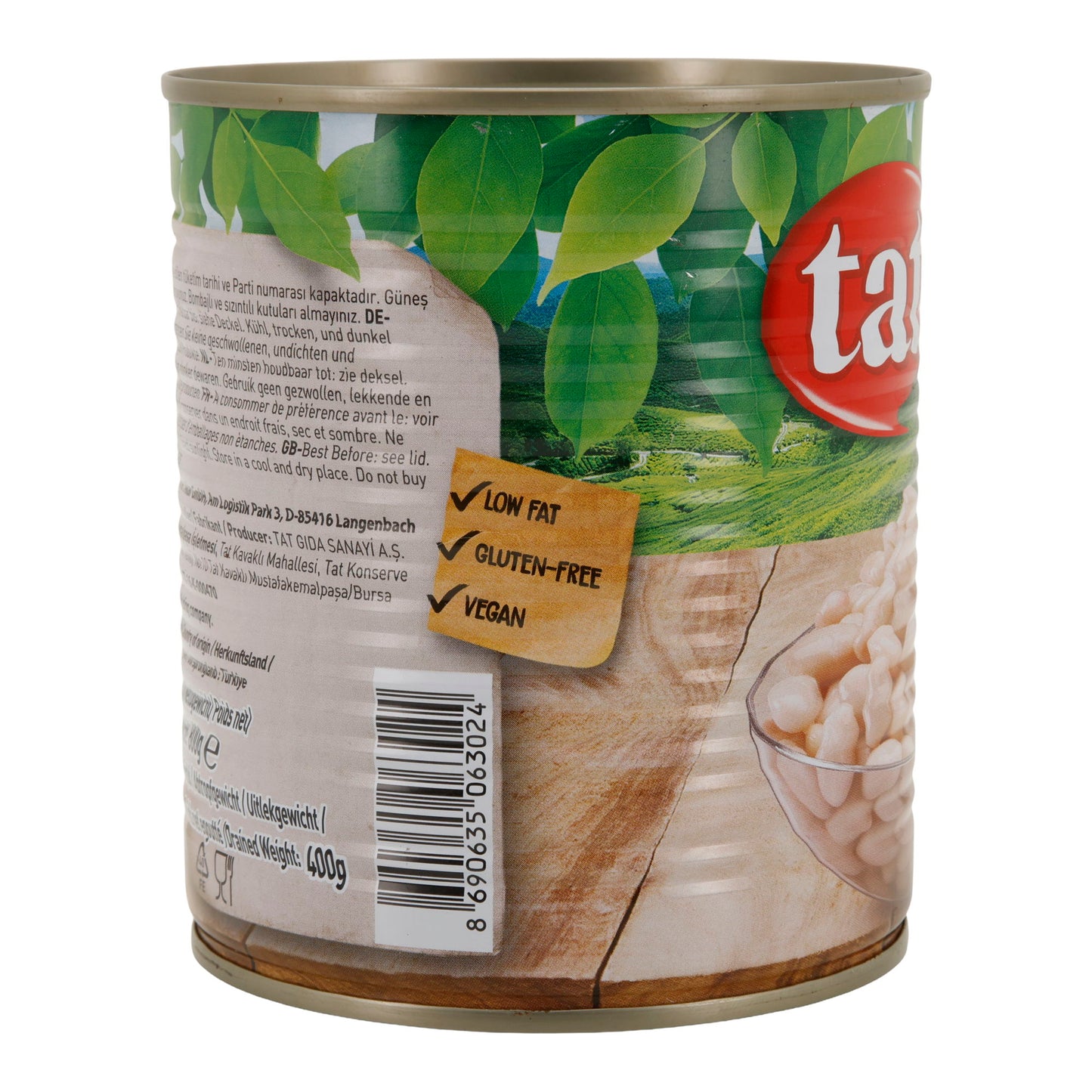 Gekochte Weiße Bohnen TAT | Hülsenfrüchte | Proteinreich & ballaststoffreich | 800 g