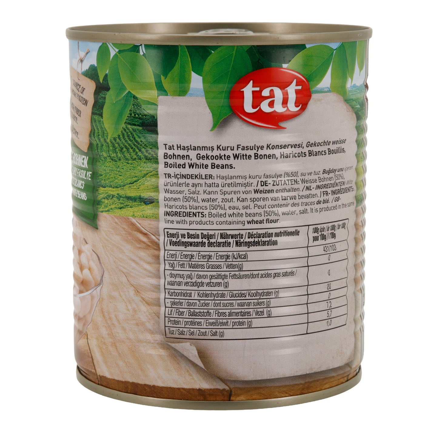 Gekochte Weiße Bohnen TAT | Hülsenfrüchte | Proteinreich & ballaststoffreich | 800 g