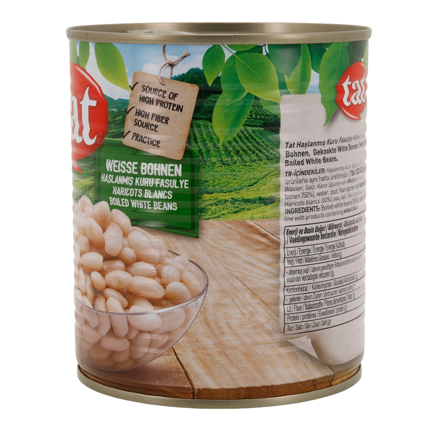 Gekochte Weiße Bohnen TAT | Hülsenfrüchte | Proteinreich & ballaststoffreich | 800 g
