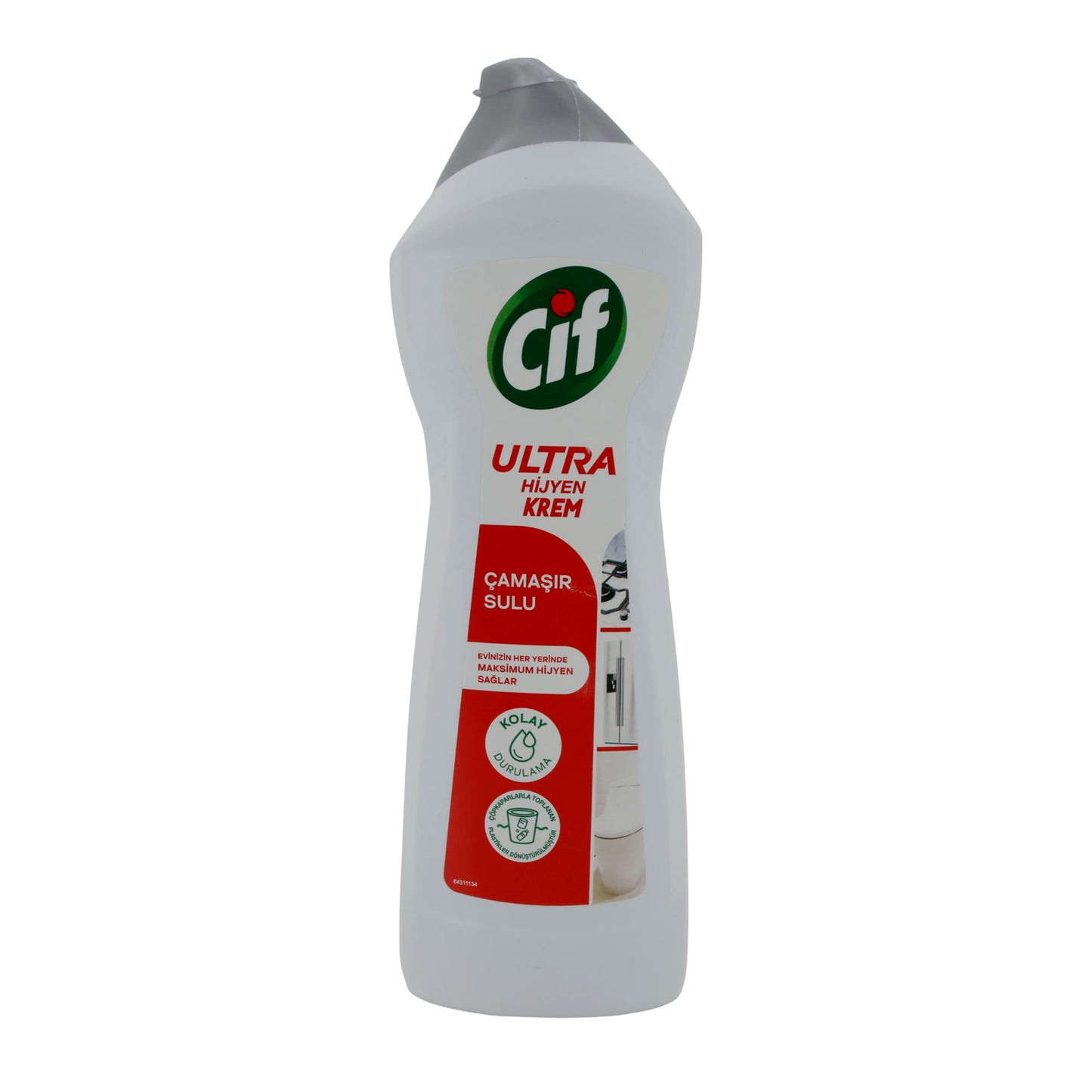 Crème nettoyante Cif Ultra Hygiène Crème Liquide | Produit de nettoyage | Avec chlore pour une propreté hygiénique | 675 ml