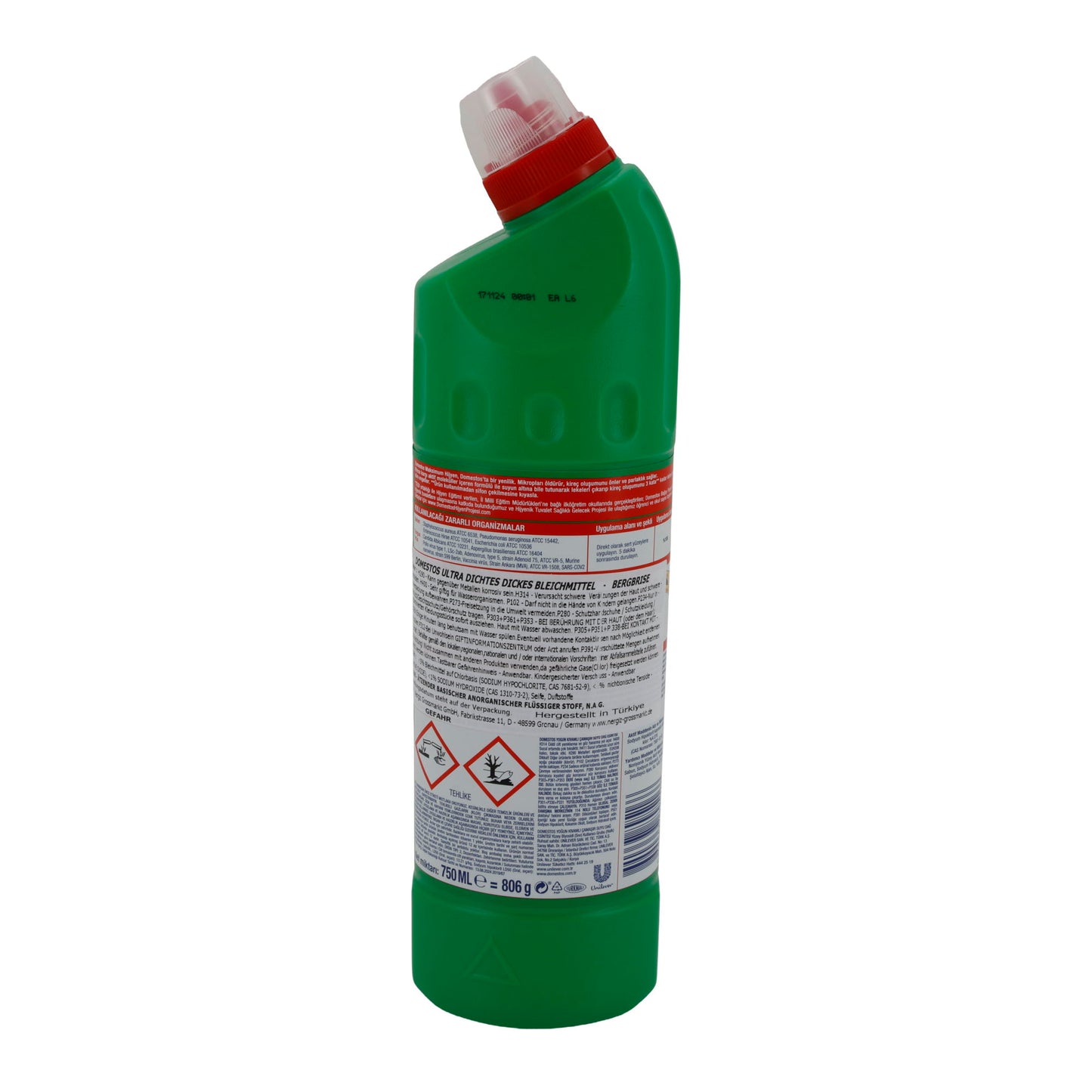 Bleichmittel Domestos Ultra Dichtes | Bleichmittel | Bergfrischer Duft | 750 ml