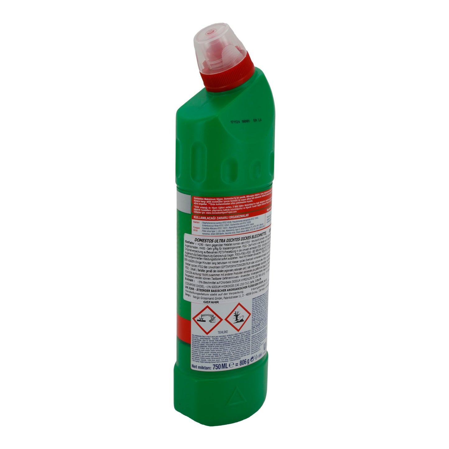 Bleichmittel Domestos Ultra Dichtes | Bleichmittel | Bergfrischer Duft | 750 ml