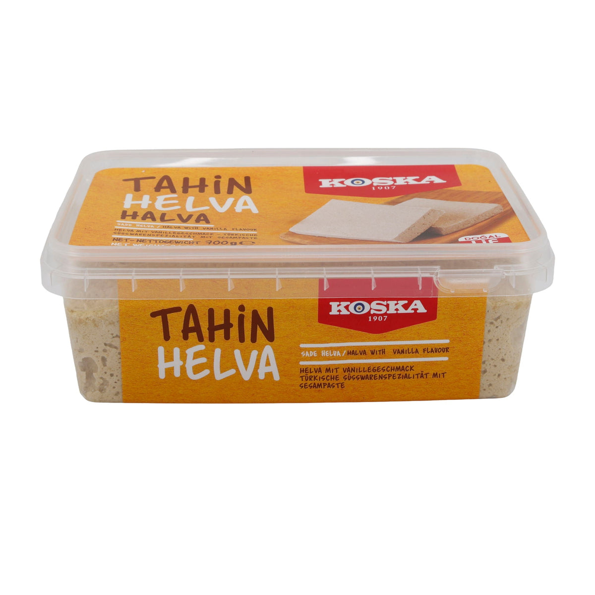 Sesampaste Koska Tahin Helva mit Vanille | Süßspeise | Traditionelle türkische Süßware | 700 g KOSKA