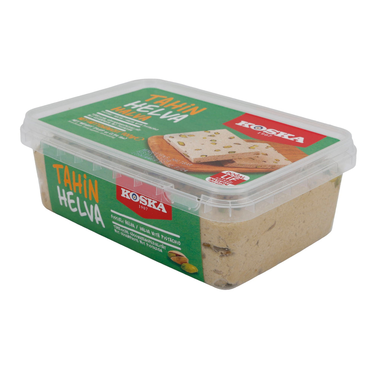 Sesampaste Koska Tahin Helva mit Pistazien | Süßspeise | Traditionelle türkische Süßware | 700 g KOSKA