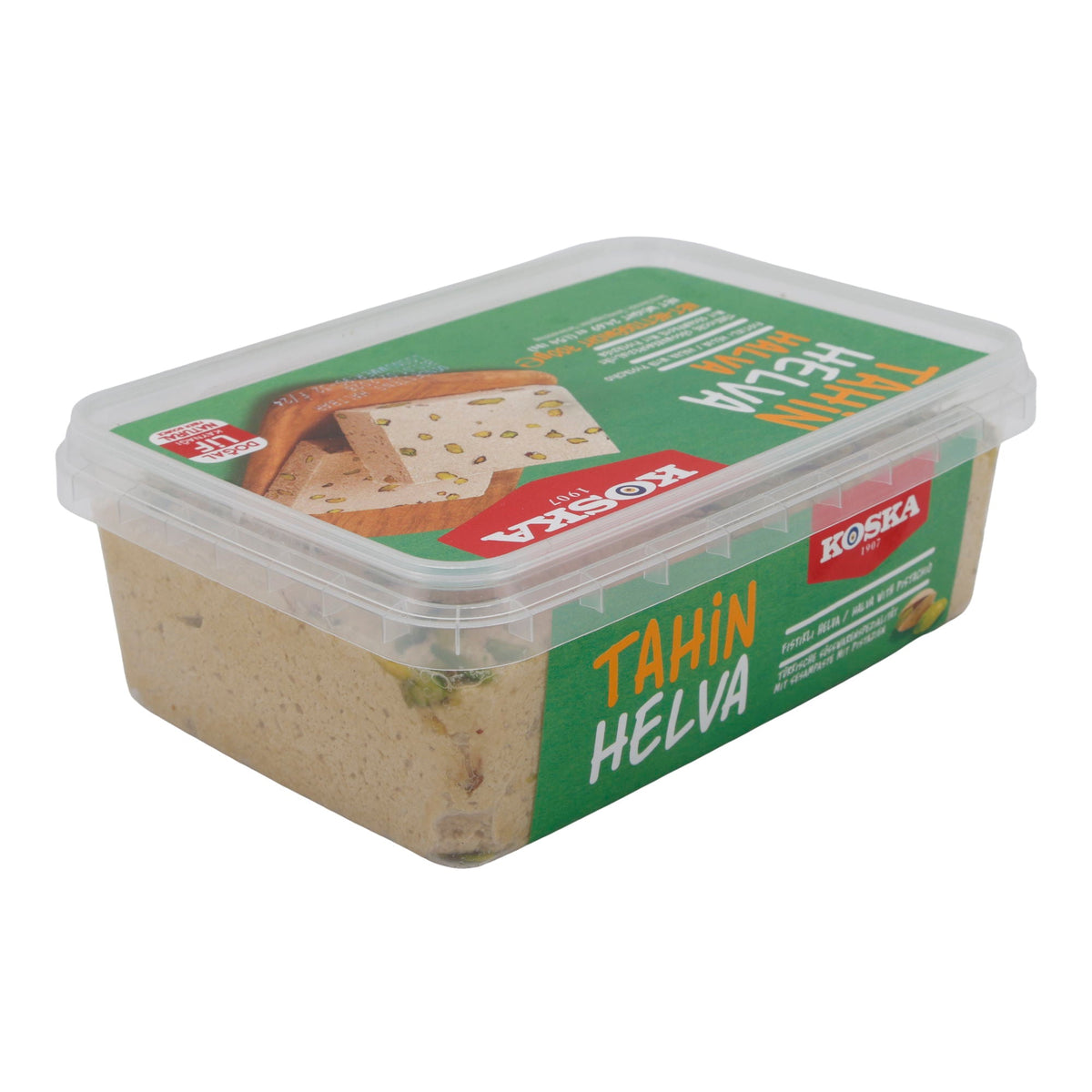 Sesampaste Koska Tahin Helva mit Pistazien | Süßspeise | Traditionelle türkische Süßware | 700 g KOSKA