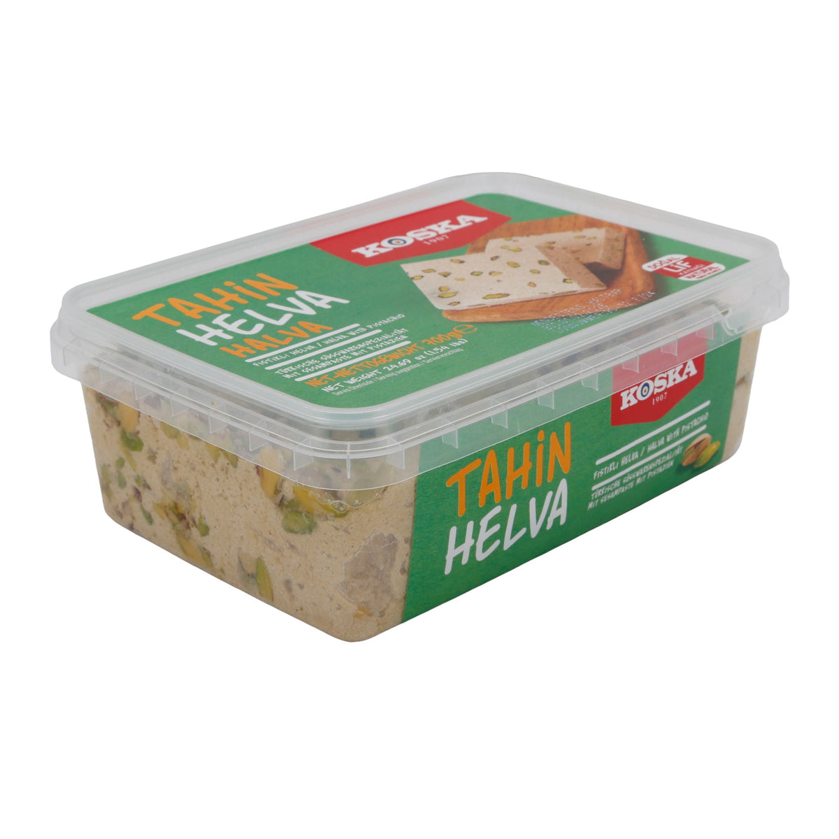 Sesampaste Koska Tahin Helva mit Pistazien | Süßspeise | Traditionelle türkische Süßware | 700 g KOSKA