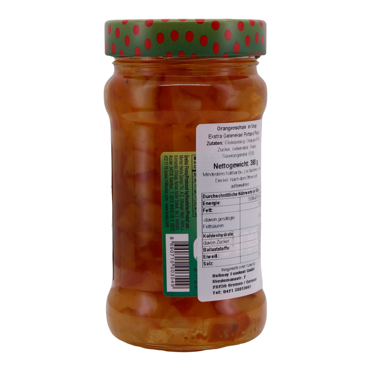 Oranjebekonfituur Koska | Marmelade | Fruitig, Sinaasappelschillen | 380 g
