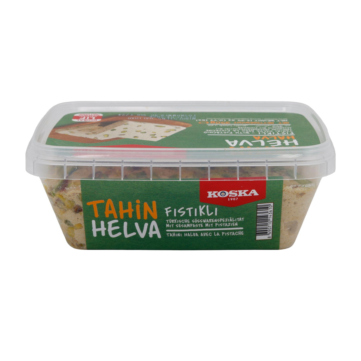 Sesampaste Koska Tahin Helva mit Pistazien | Süßspeise | Traditionelle türkische Süßware | 350 g KOSKA