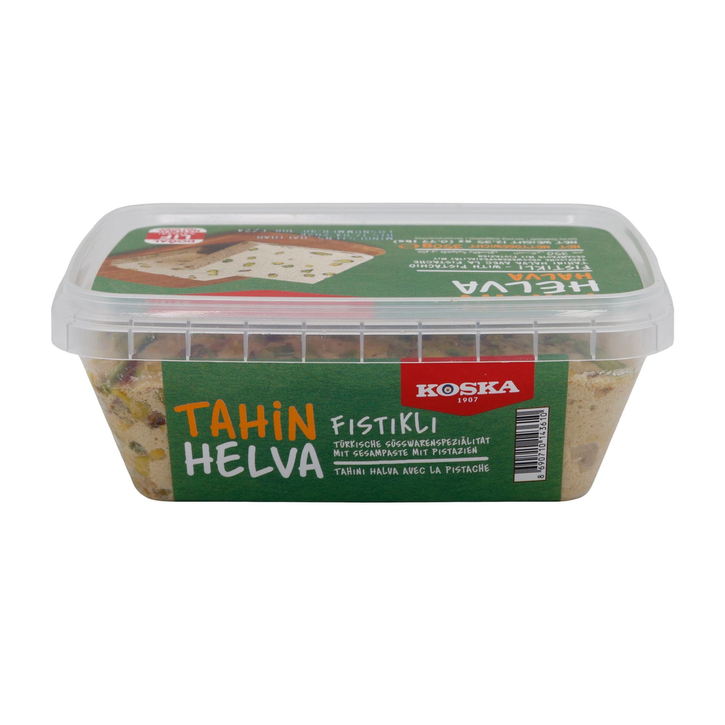 Sesampaste Koska Tahin Helva mit Pistazien | Süßspeise | Traditionelle türkische Süßware | 350 g