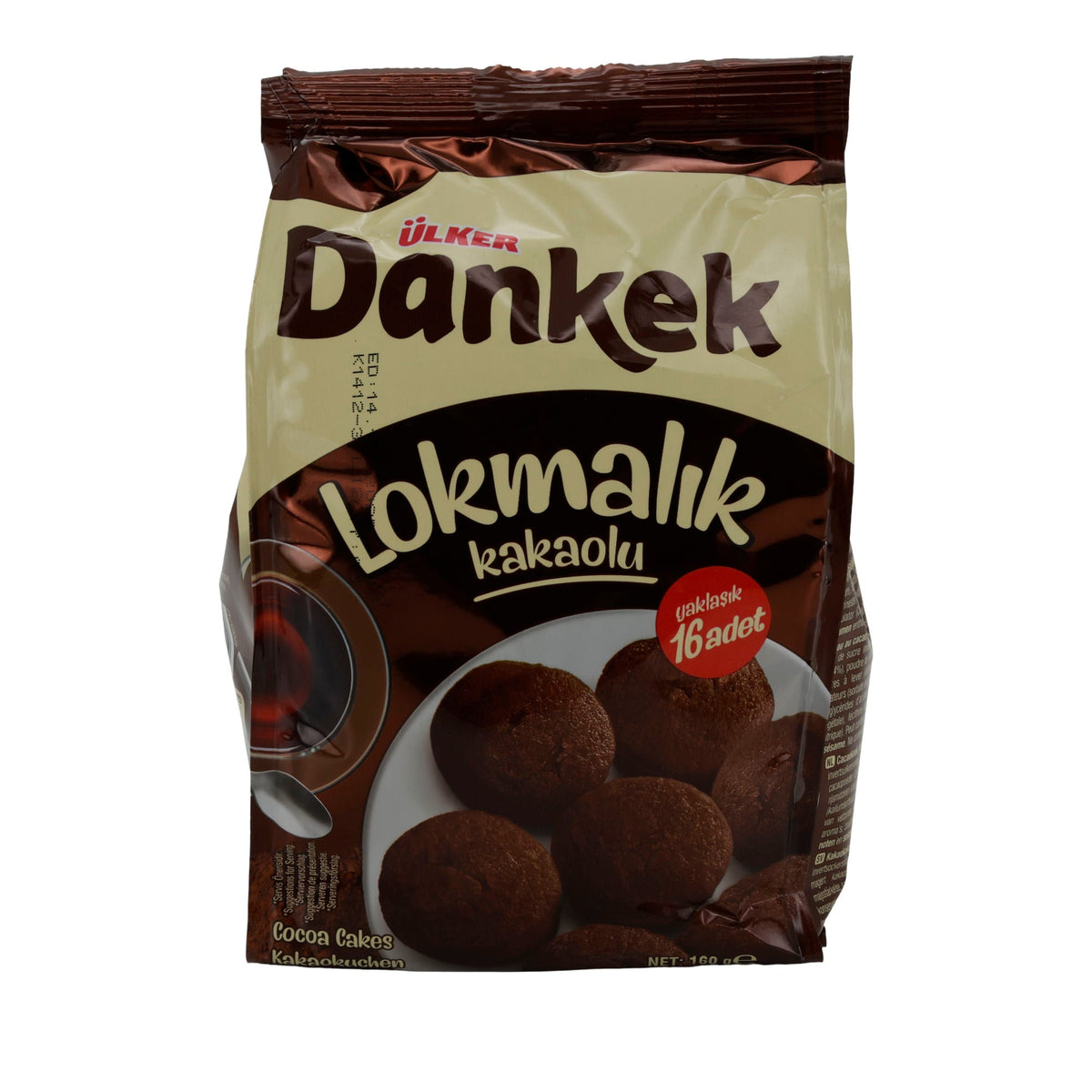 Kekse Ülker Danke Lokmalık Kakaolu | Gebäck | Köstliche Schokoladenkekse | 160 g UELKER