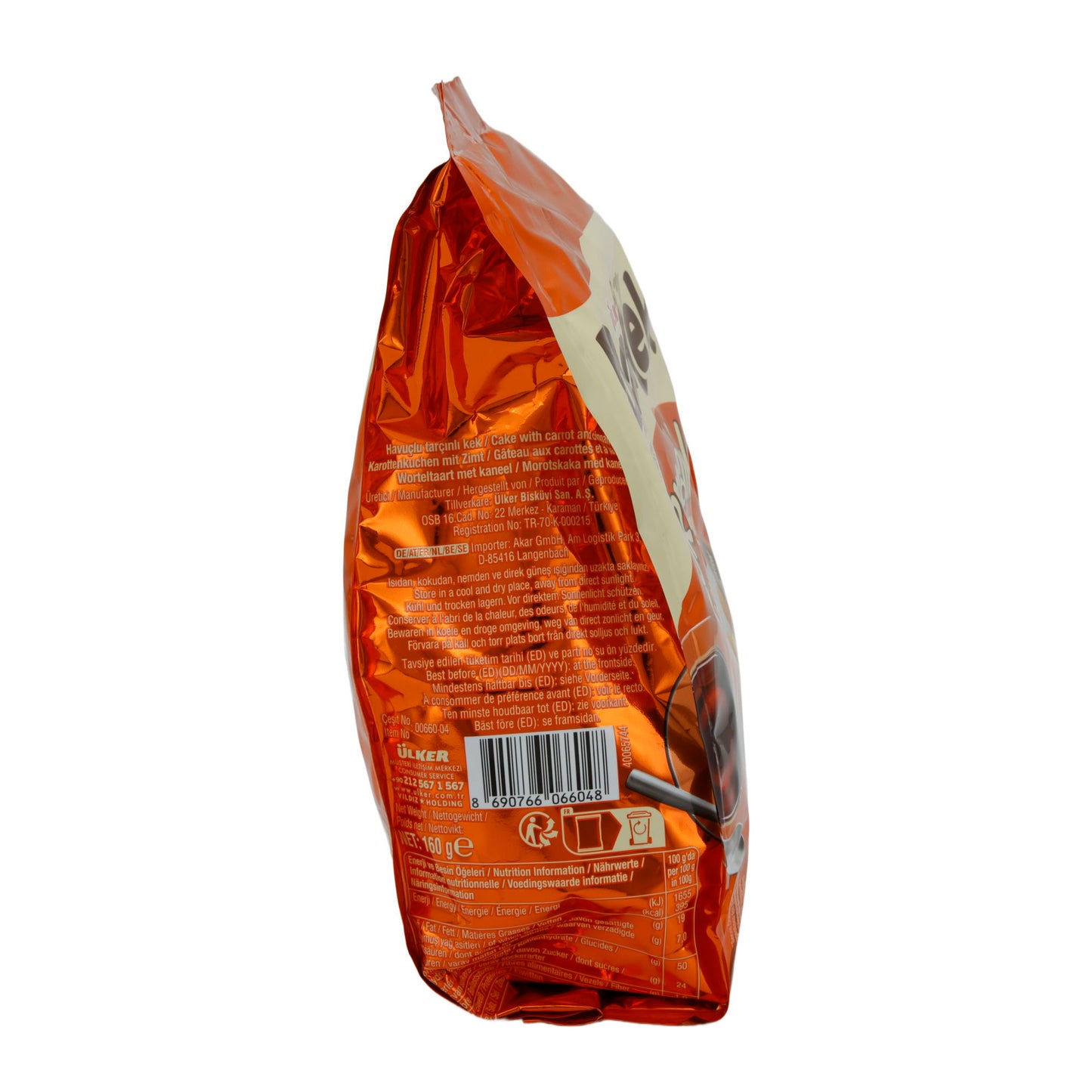 Kuchen Ülker | Teşekkürler Lokmalık | Havuç ve Tarçınlı | 160g