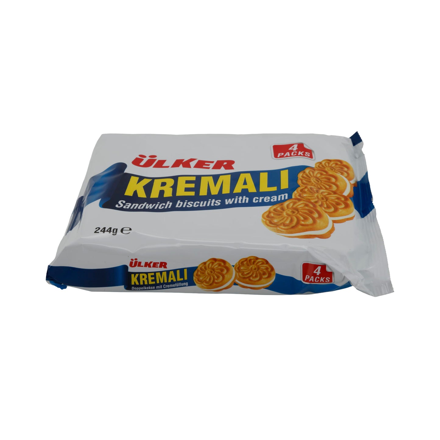 Doppelkekse Ülker | Kremalı | mit Cremefüllung | 4er-Pack à 61 g (244 g Gesamt)