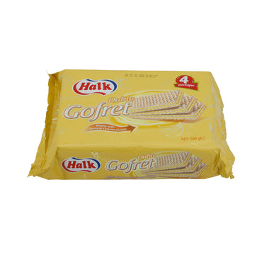 Waffeln Halk Duble Gofret  | Gebäck | mit Bananencreme im 4er Pack | 500 g