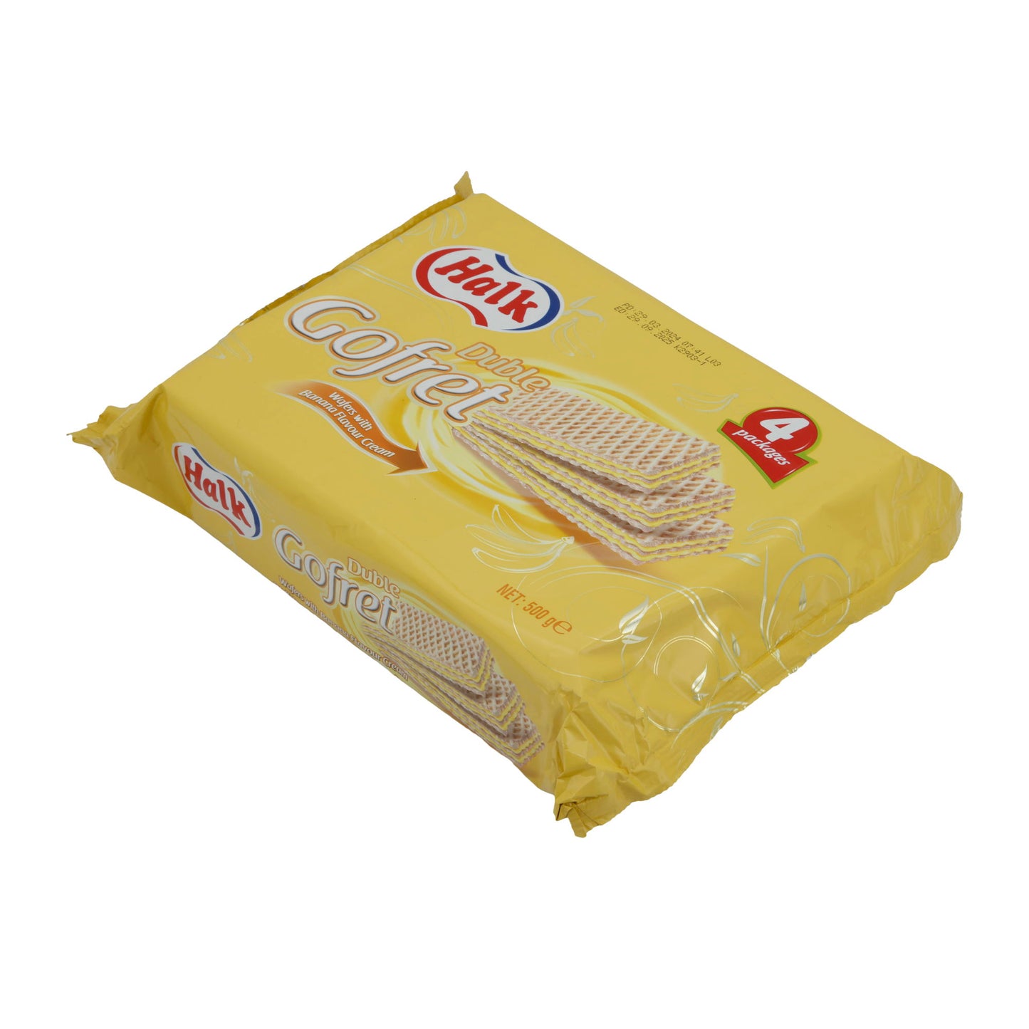 Waffeln Halk Duble Gofret | Gebäck | mit Bananencreme im 4er Pack | 500 g