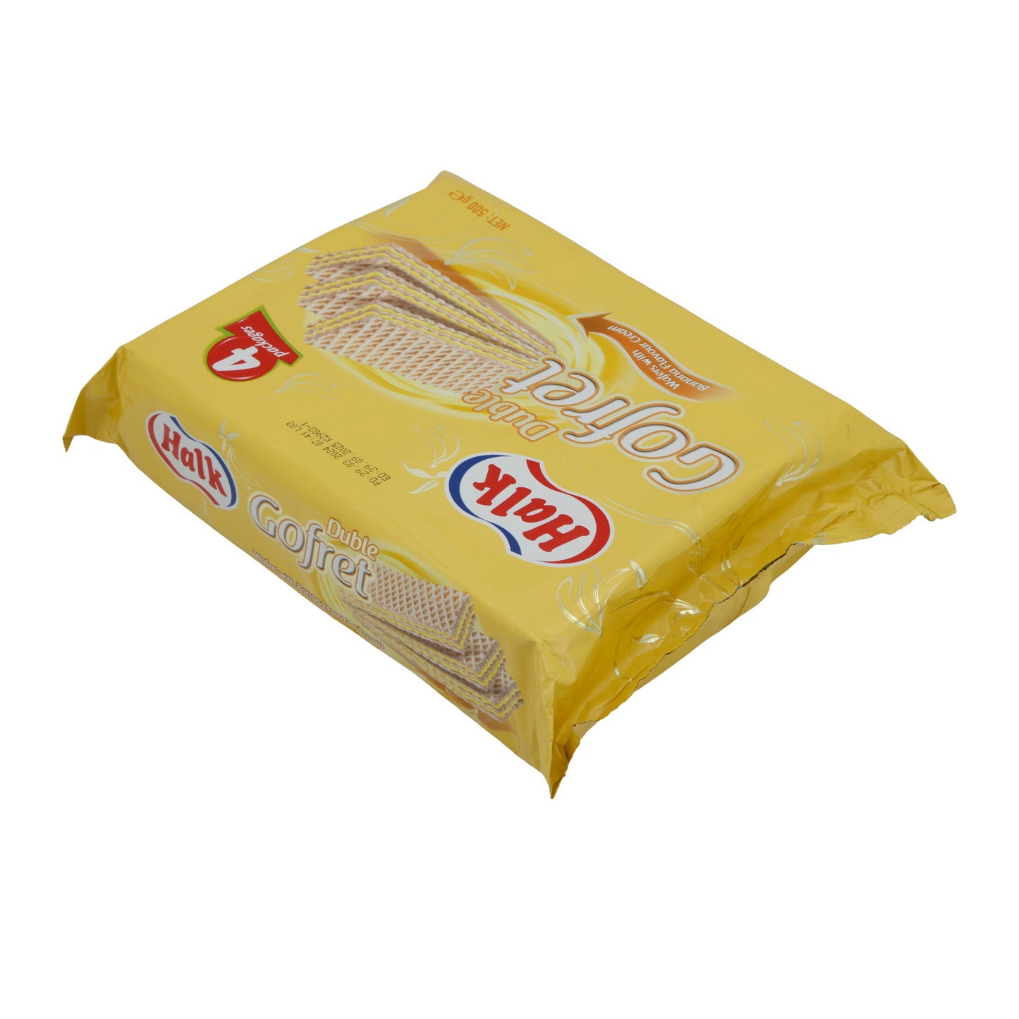 Waffeln Halk Duble Gofret | Gebäck | mit Bananencreme im 4er Pack | 500 g