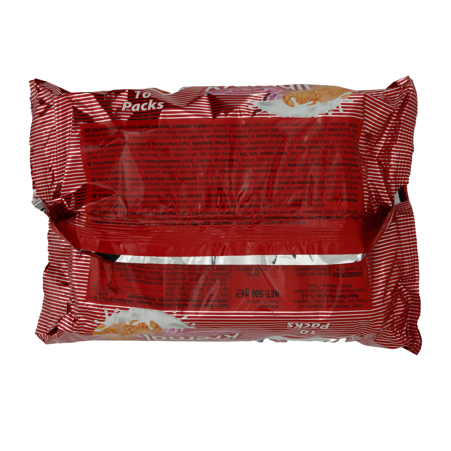 Biscotti sandwich Halk Kremalı | Doppelkeks | con crema alla fragola | 500g
